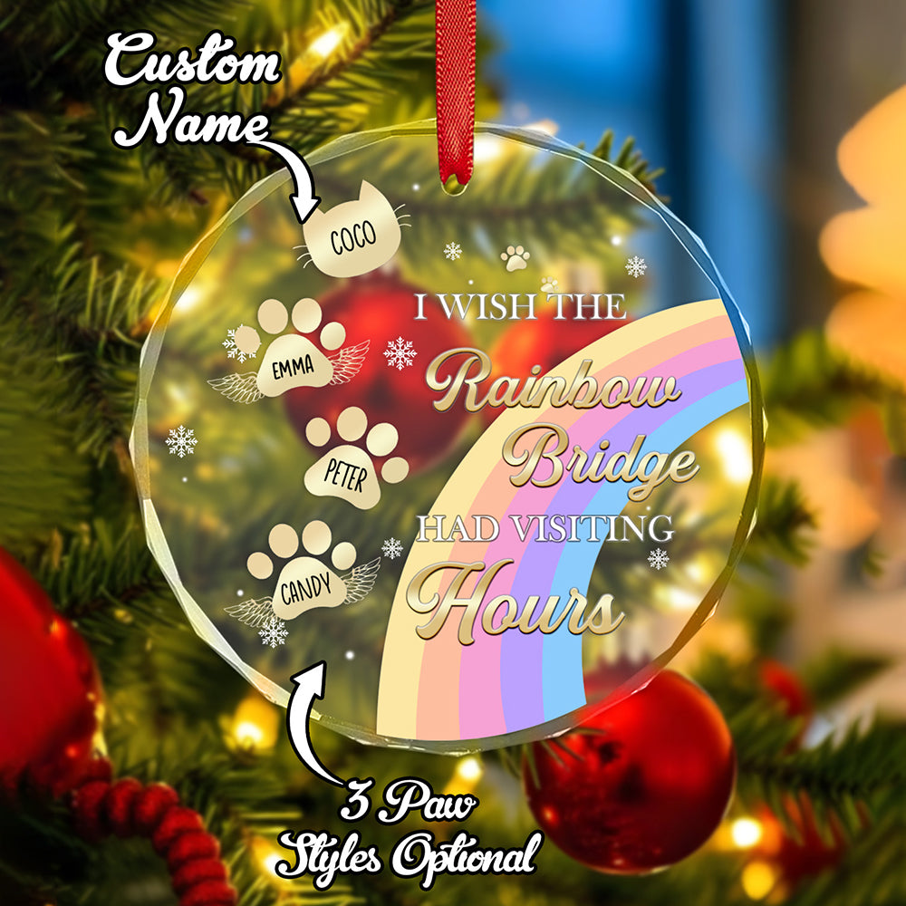 Personalized Dog Memorial Glass Ornament