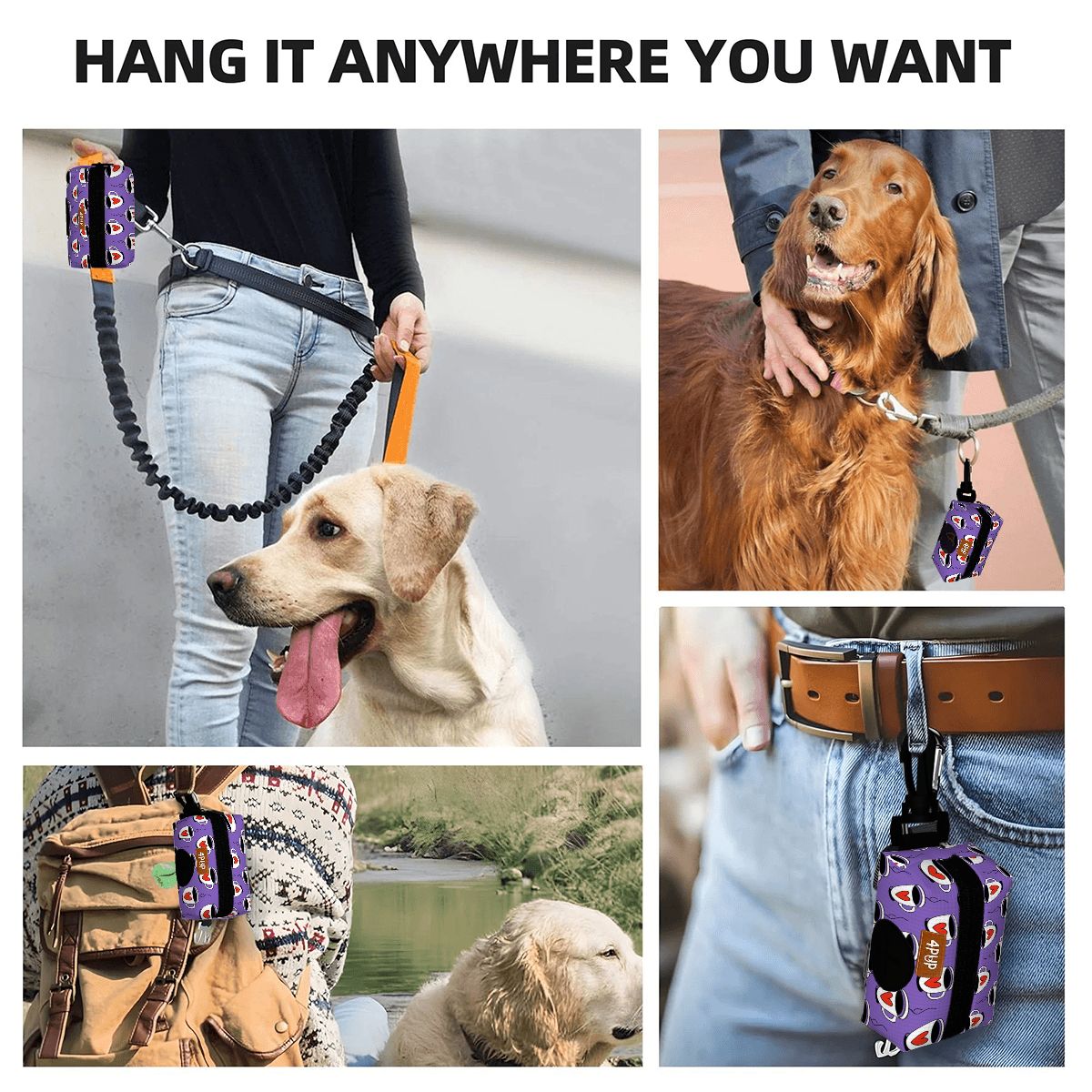 Winston - Dog Poop Bag Holder  | Leash Attachment