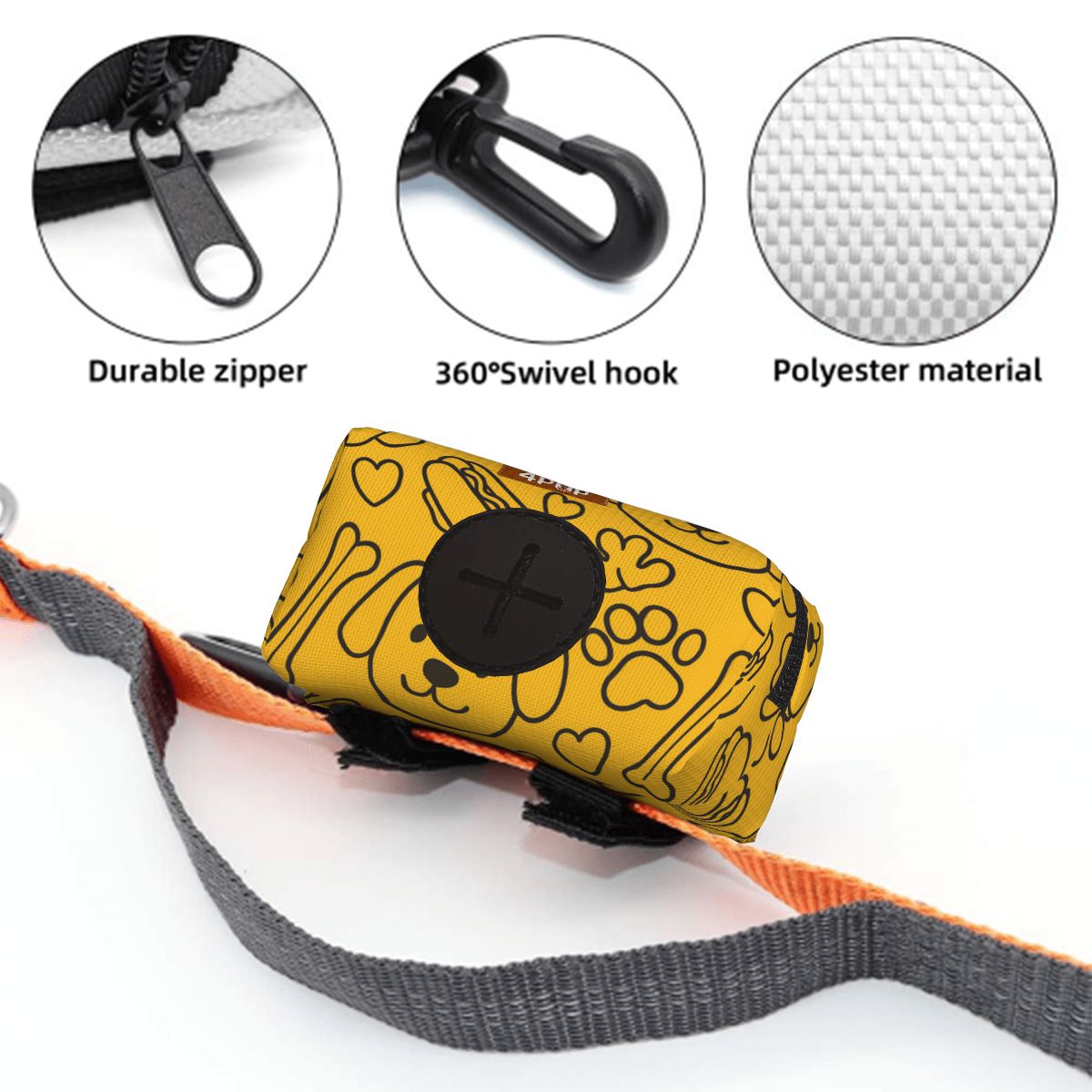 Milo - Dog Poop Bag Holder  | Leash Attachment