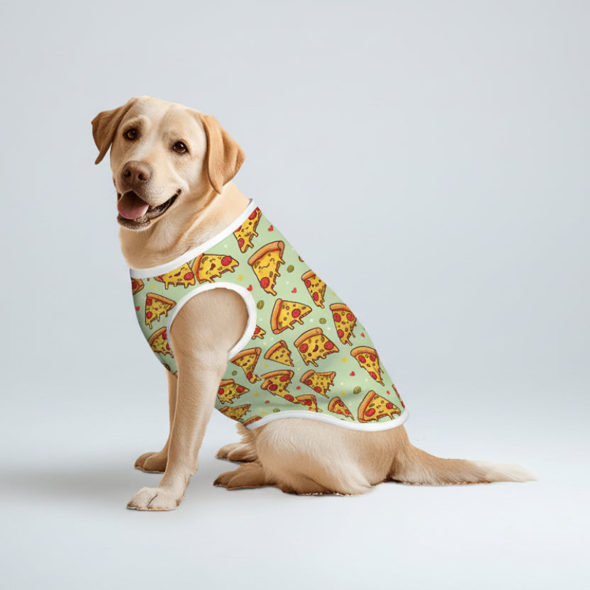 Happy Pizza Slices Big Dog Shirt