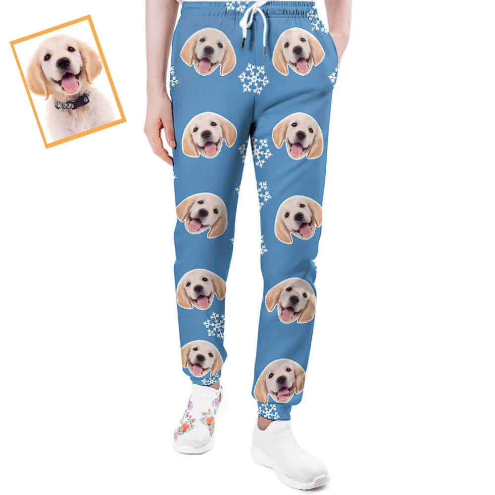 Personalized Dog Photo Joggers – Custom Casual Pants with Your Own Design