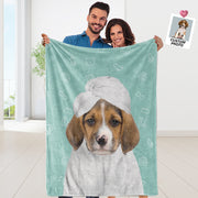 Custom Flannel Blanket – Personalized Dog Lover Gift