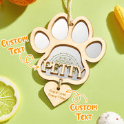 Personalized Dog Memorial Paw Ornament