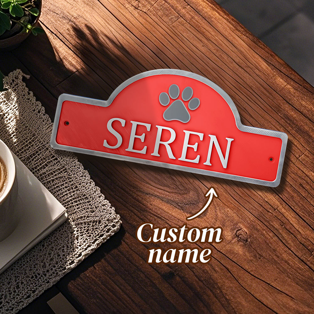 Personalized 3D Dog & Cat Door Sign – Custom Pet Name Plaque