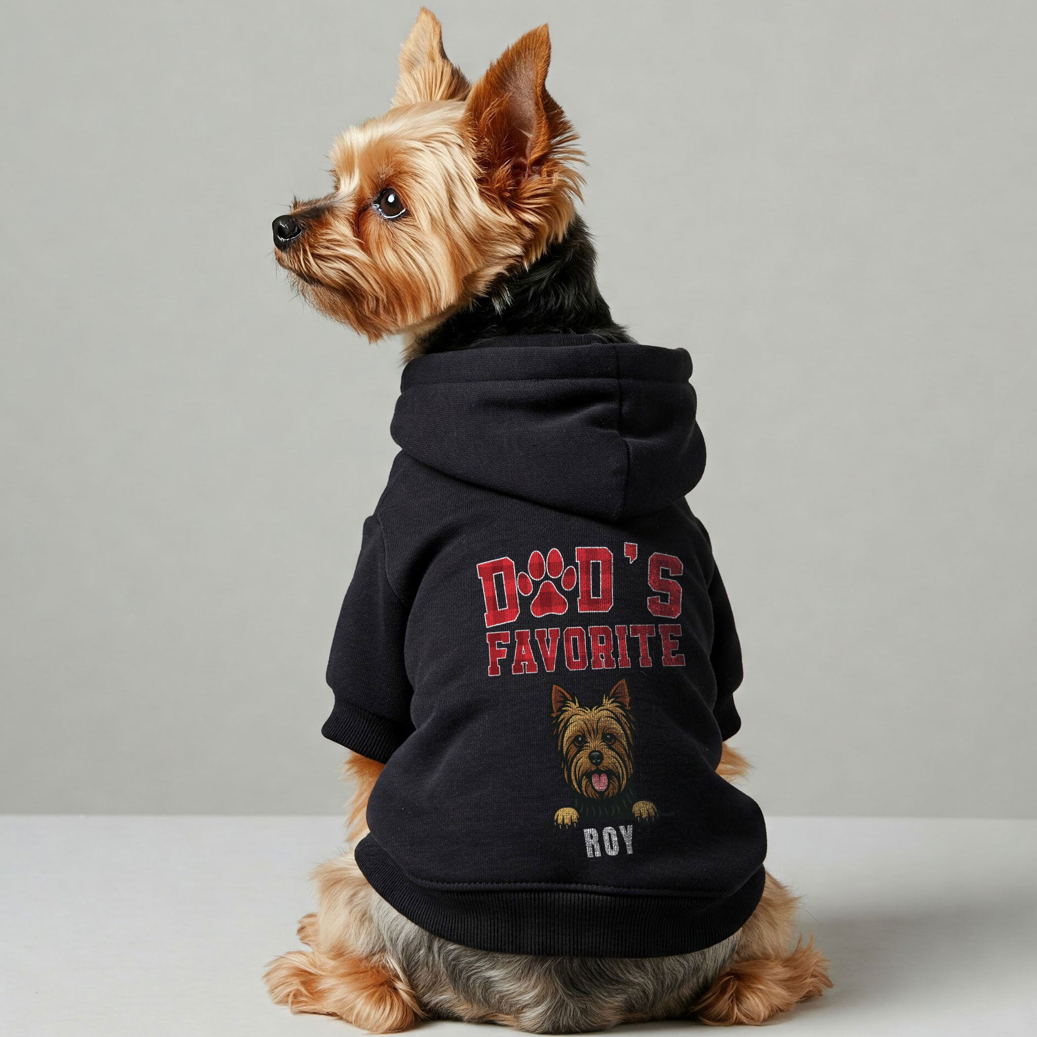 Mom's Favorite - personalized hoodie with your dog’s name and breed – dog hoodie – dog clothes