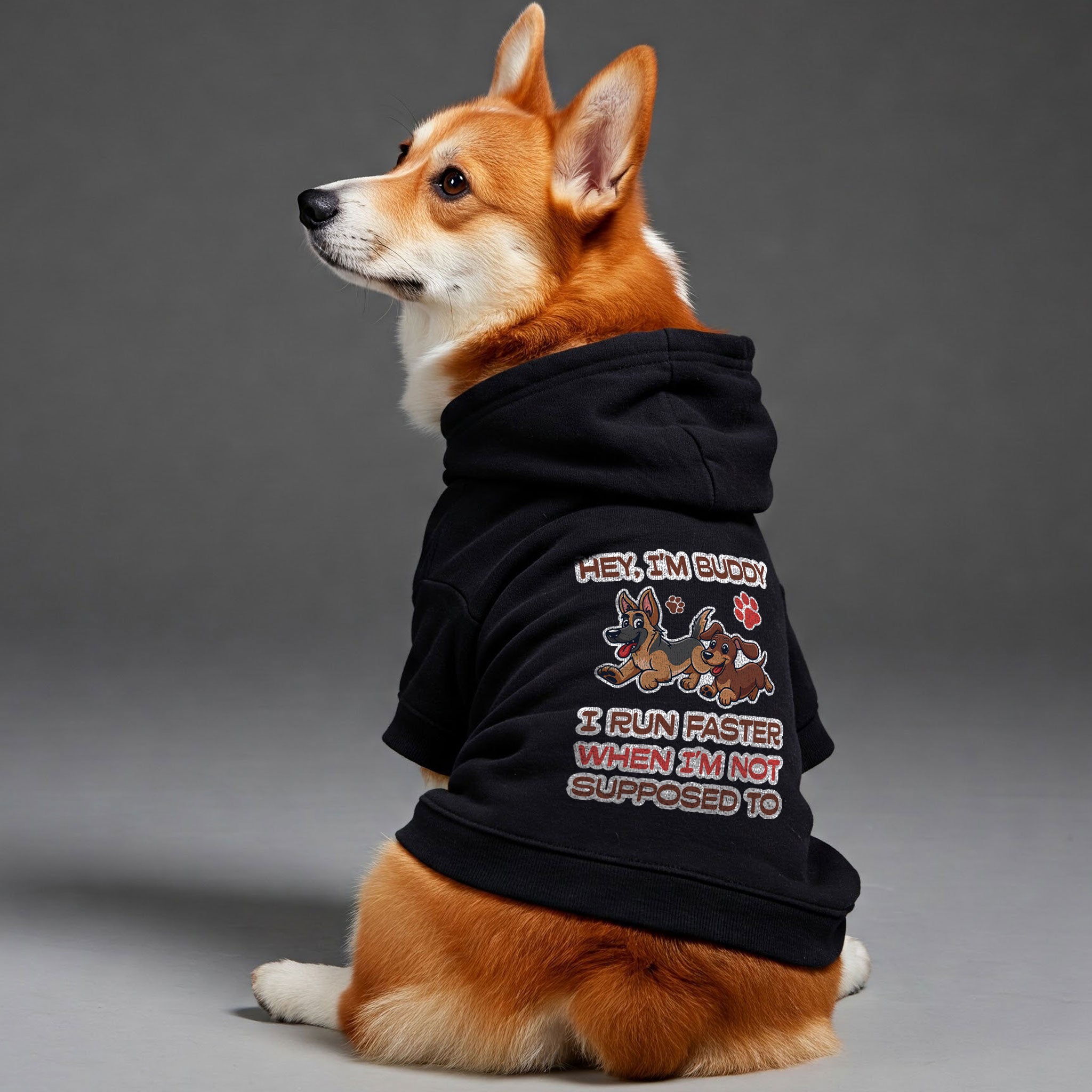 I Run Faster - personalized hoodie with your dog name – dog hoodie – dog clothes