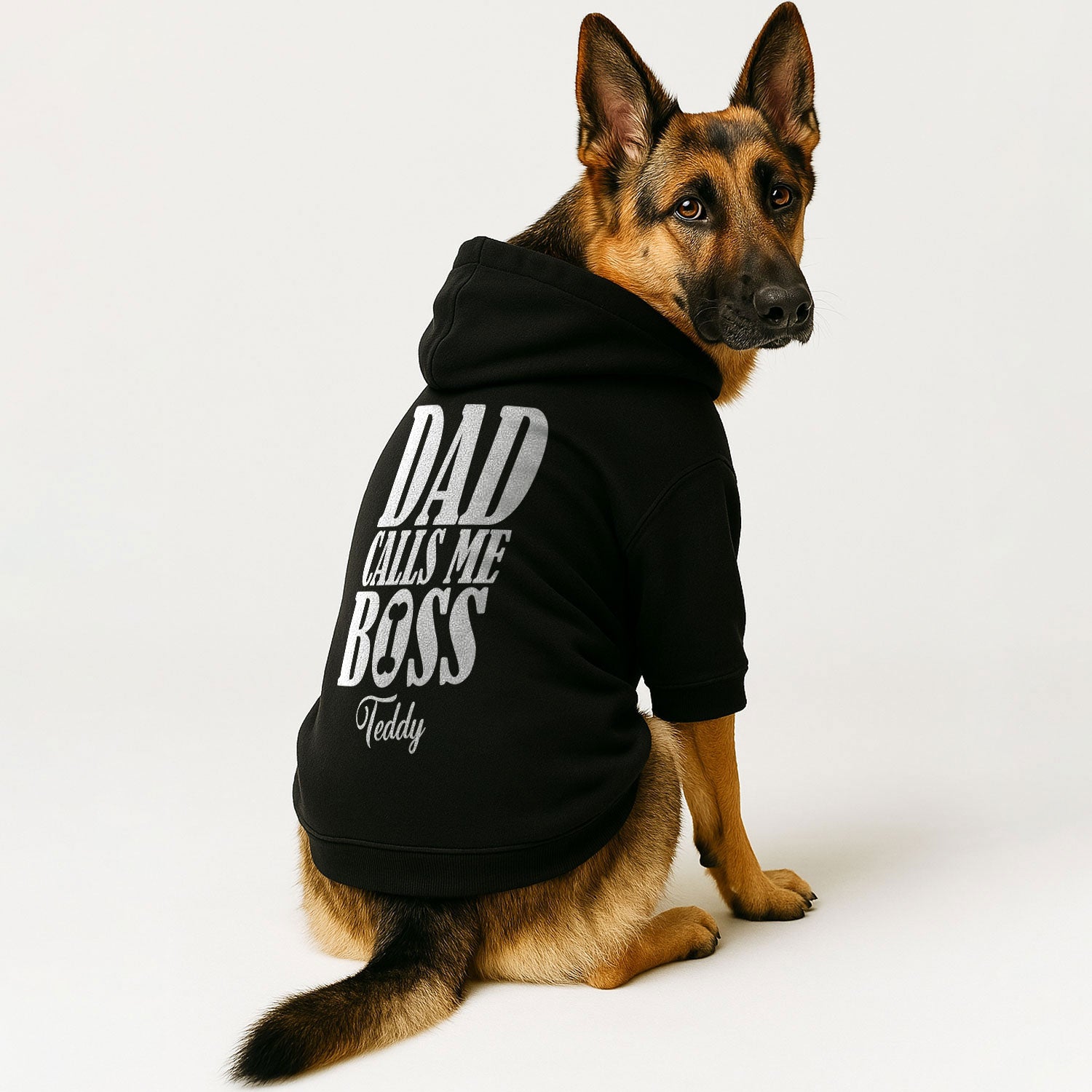 Dad Calls Me Boss - personalized hoodie with your dog name – dog hoodie – dog clothes