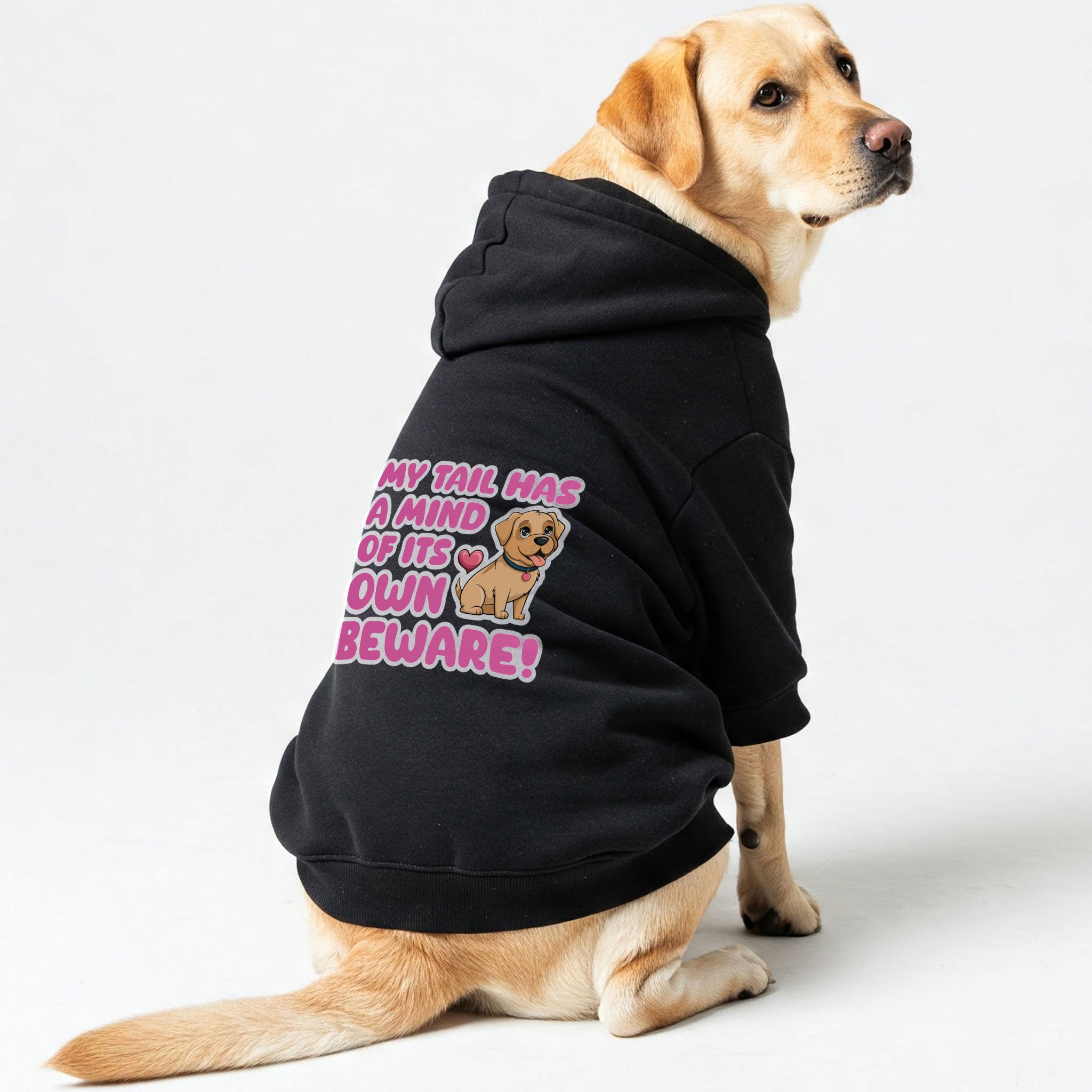 My Tail Has a Mind of Its Own… Beware! - Labrador Hoodie - Dog Clothes