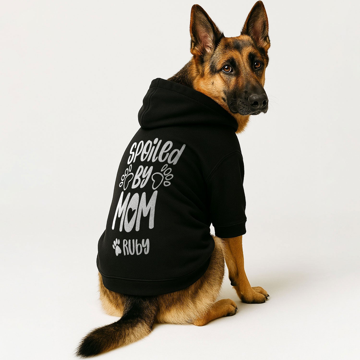 Spoiled by Mom - personalized hoodie with your dog name – dog hoodie – dog clothes