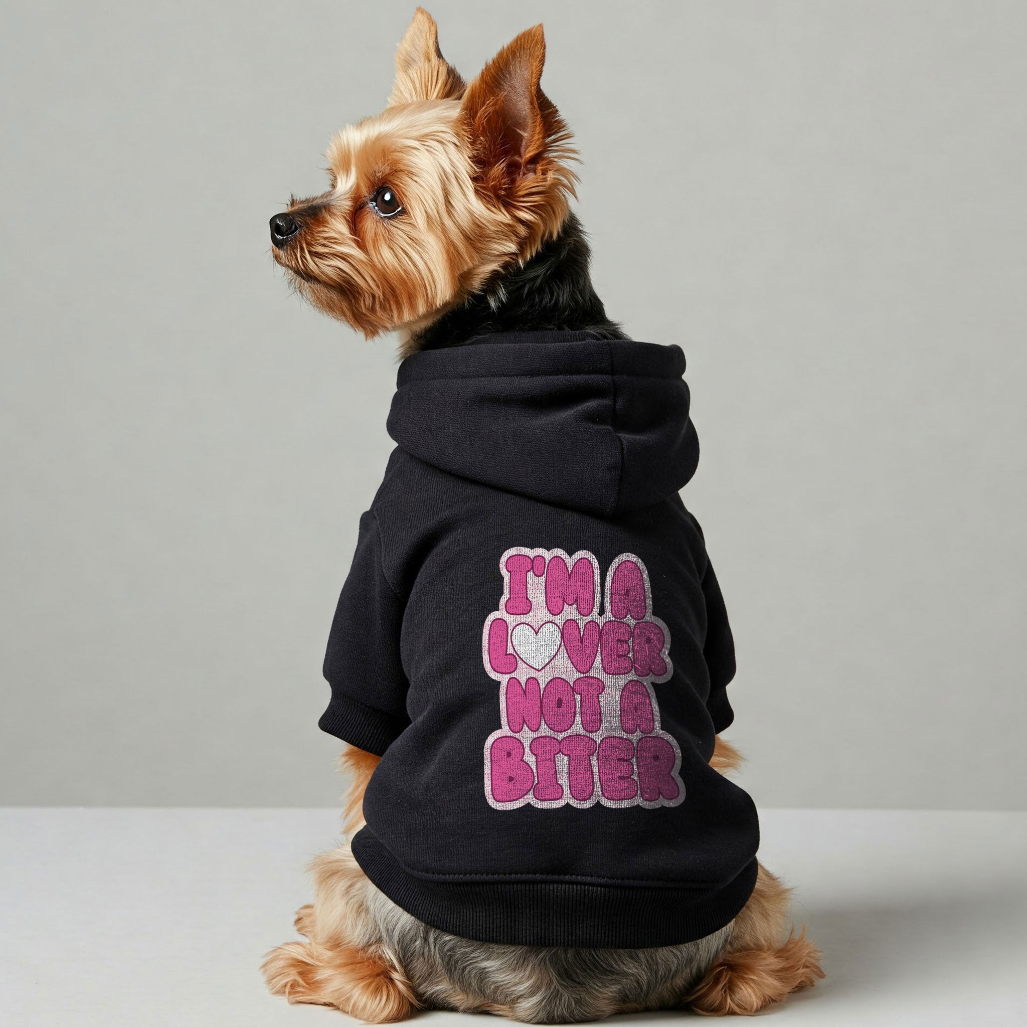 Im A Lover Not A Biter – Dog Hoodie – Dog Clothes
