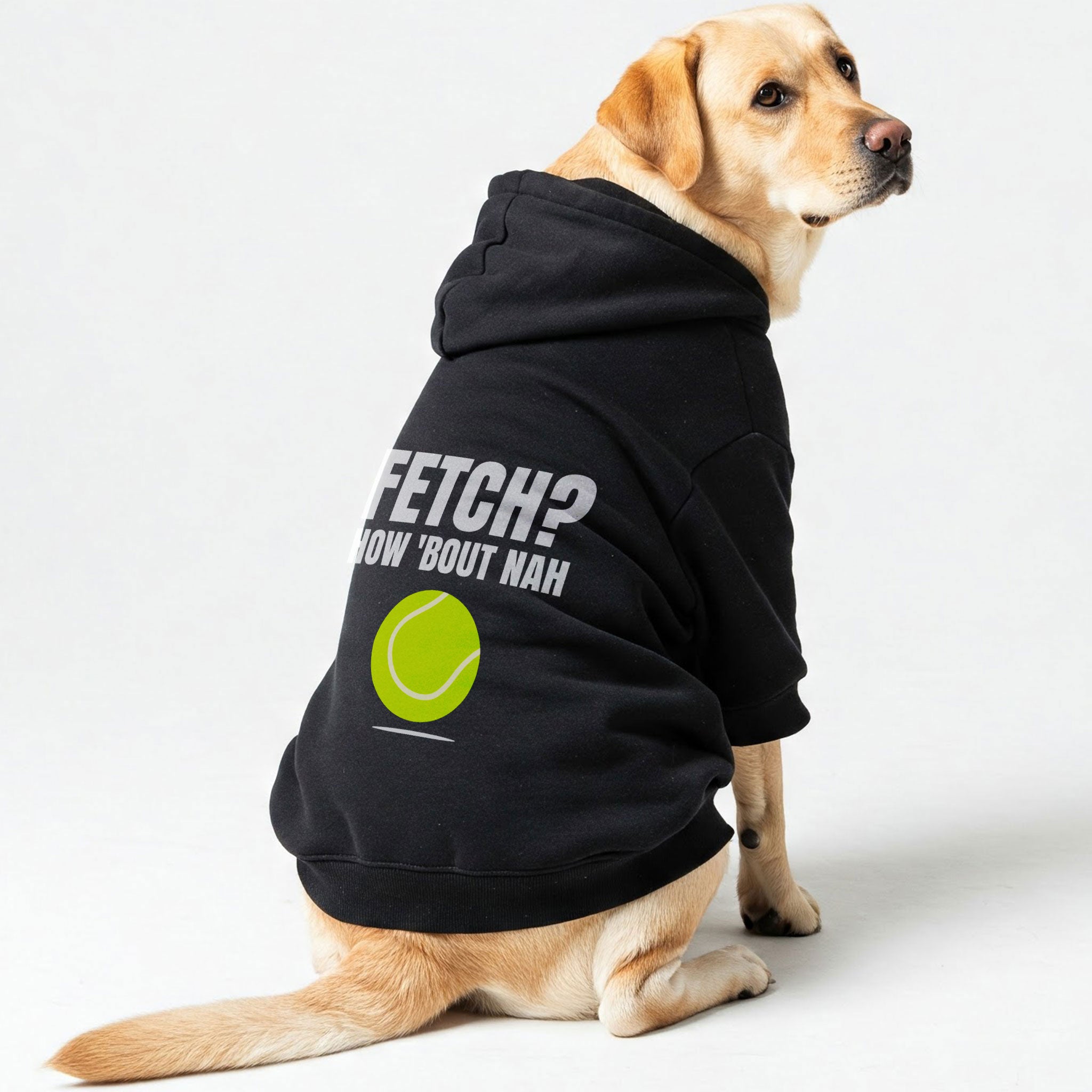 Fetch? How bout nah– Dog Hoodie – Dog Clothes