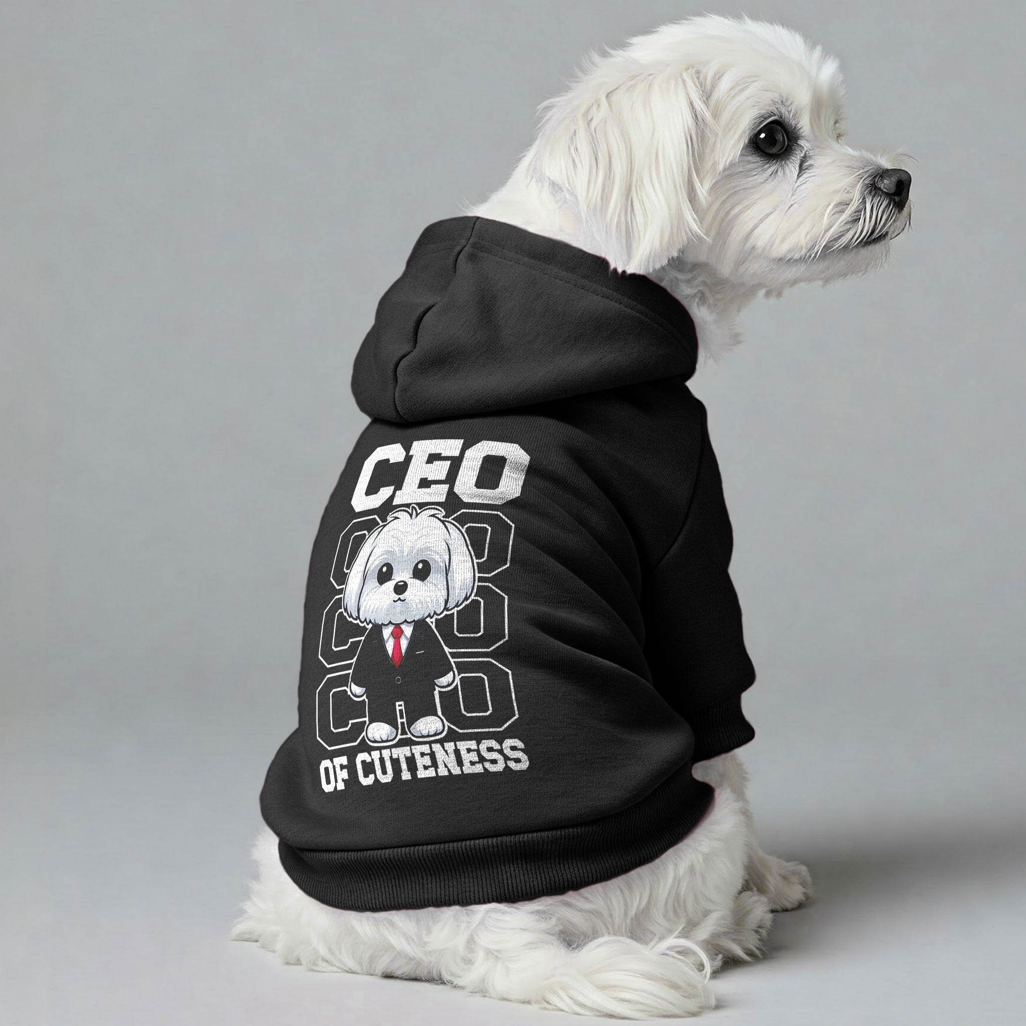 CEO of Cuteness  - Maltese Dog Hoodie