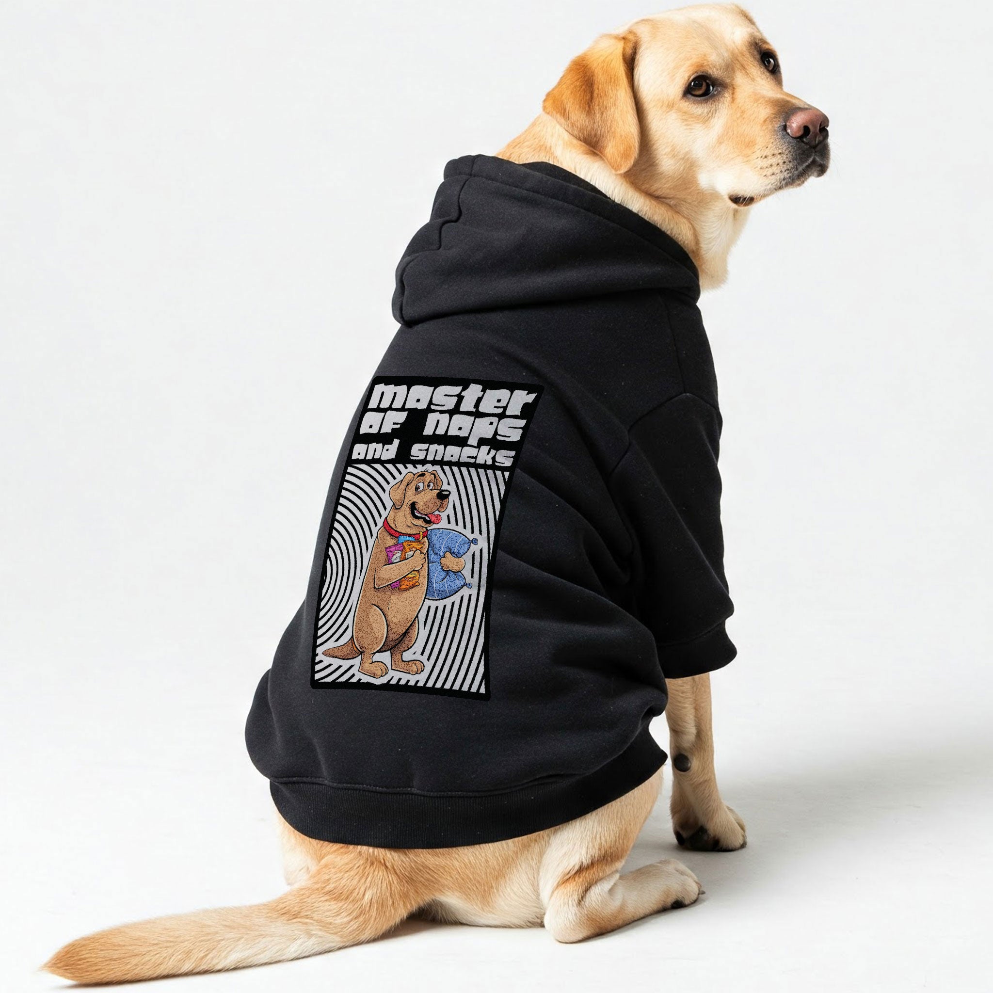 Master of Naps & Snacks - Labrador Hoodie - Dog Clothes