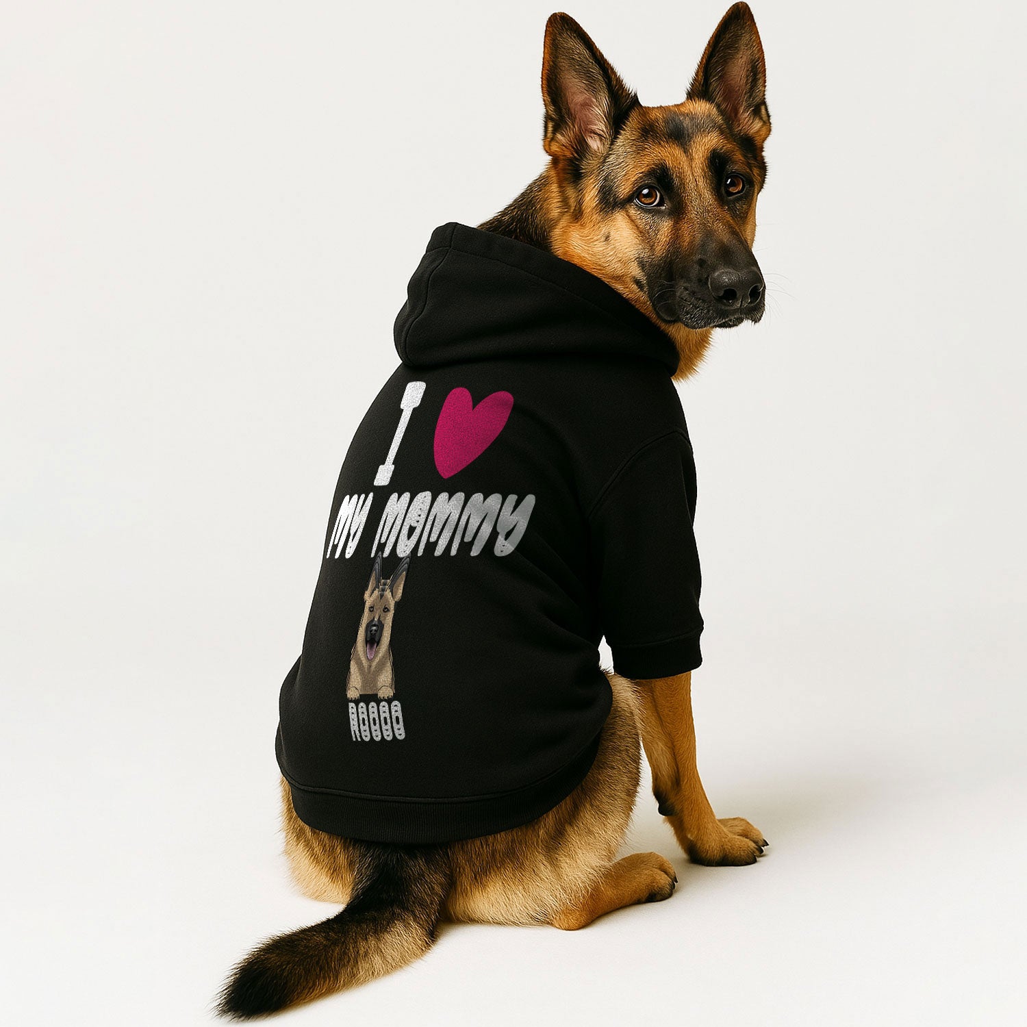 I love my mommy - personalized hoodie with your dog name and breed – dog hoodie – dog clothes