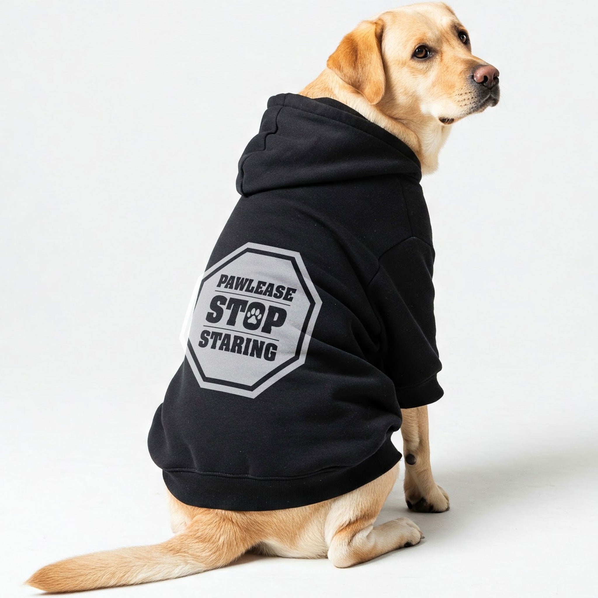Pawlease Stop Staring – Dog Hoodie – Dog Clothes