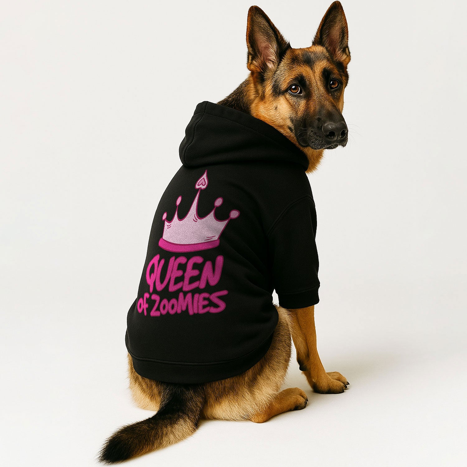 Queen of Zoomies  – Dog Hoodie – Dog Clothes