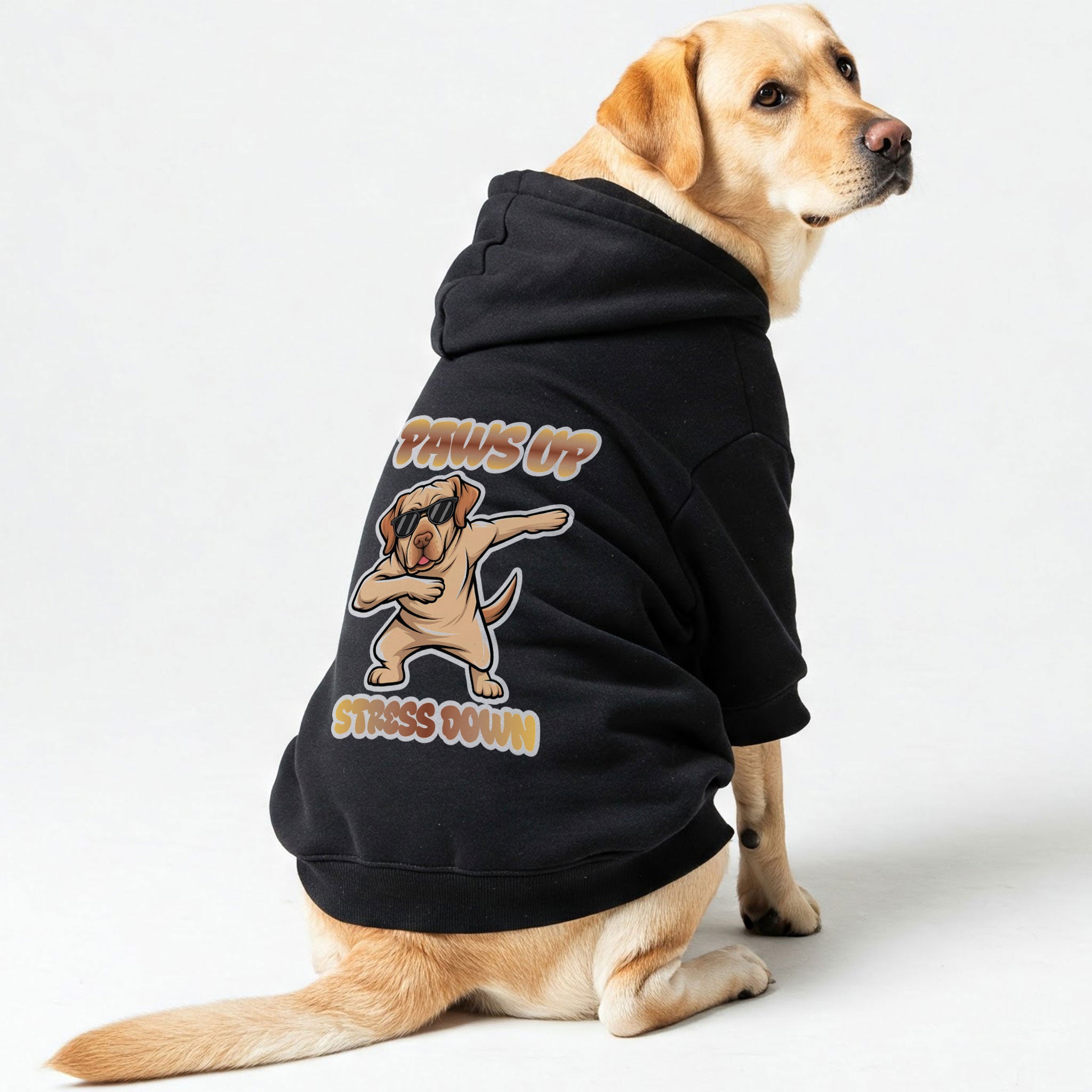 Paws up, stress down - Labrador Hoodie - Dog Clothes