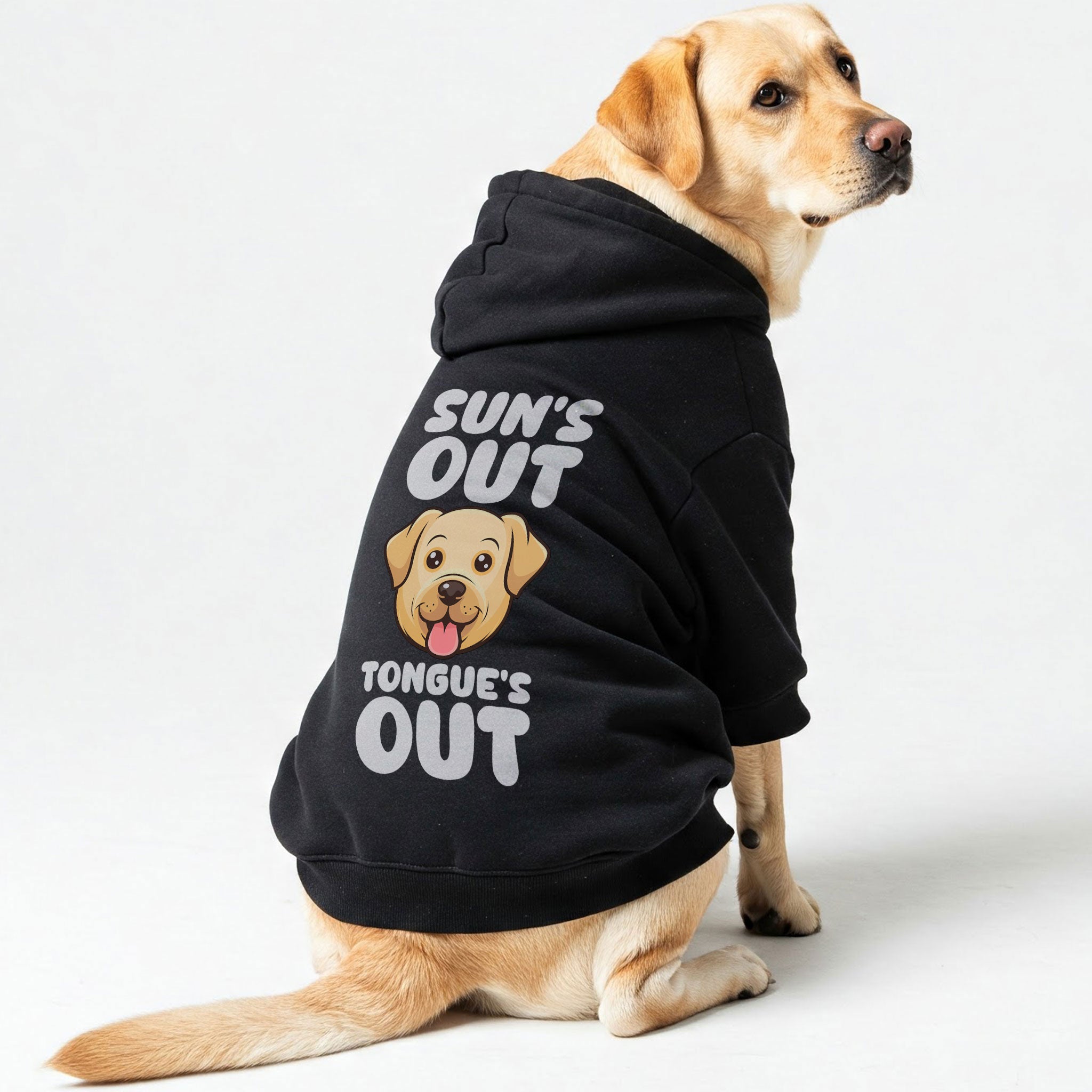 Sun’s Out, Tongue’s Out - Labrador Hoodie - Dog Clothes