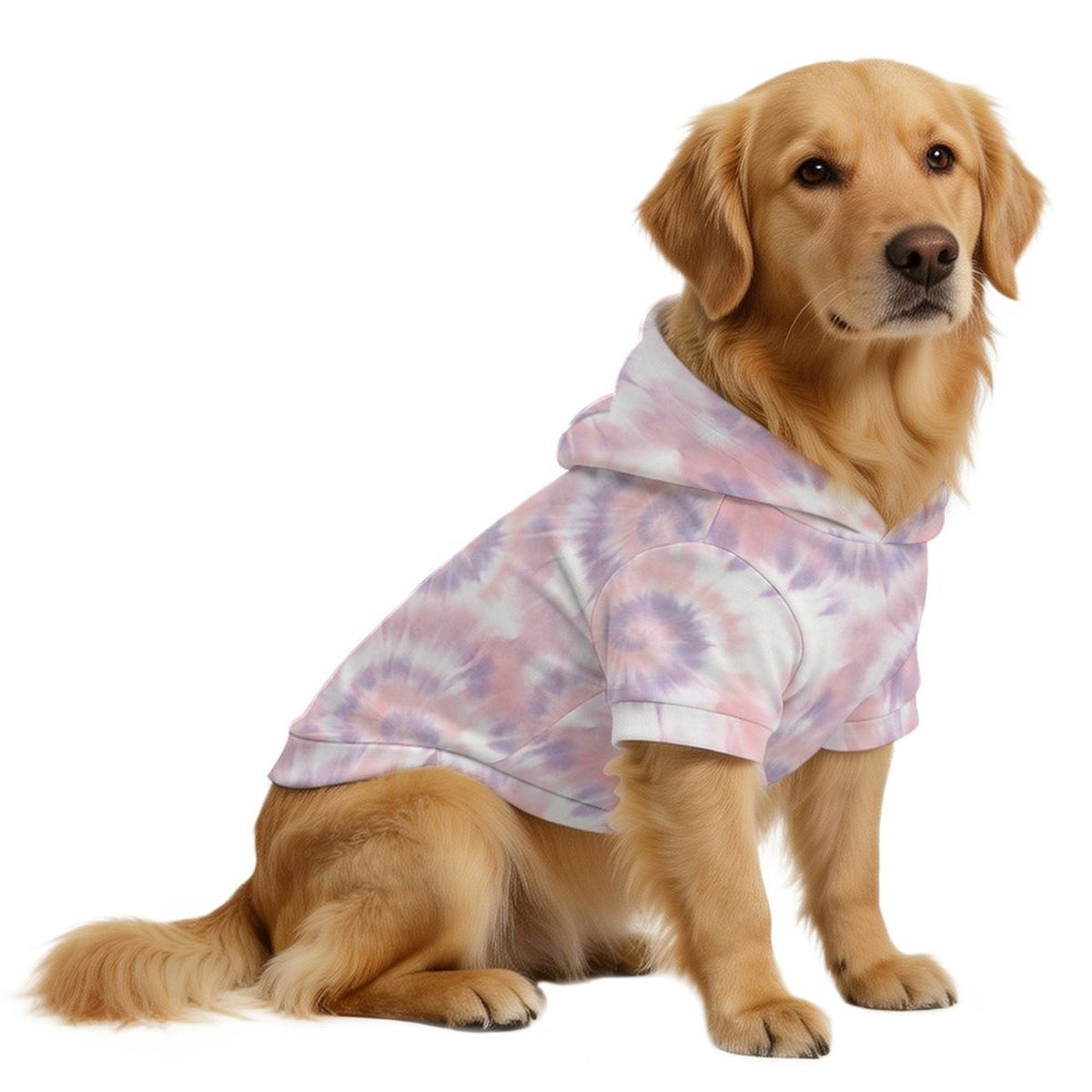 Pastel Swirl Tie-Dye Matching Dog Hoodie for Small and Big Dogs