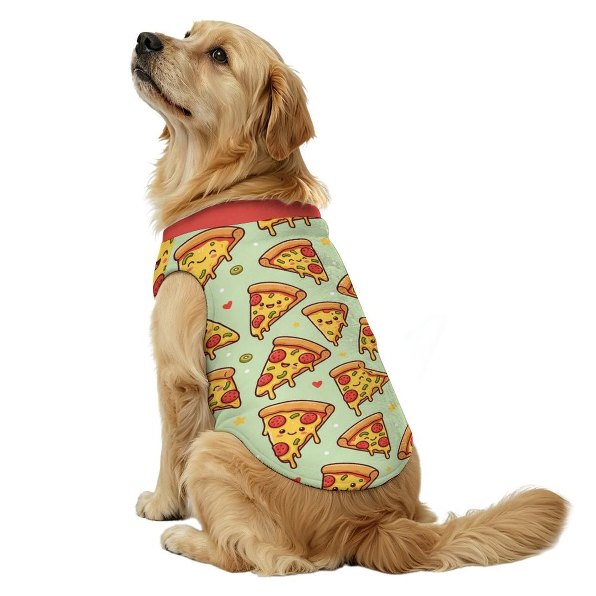 Pepperoni Pizza Big Dog Fleece Vest
