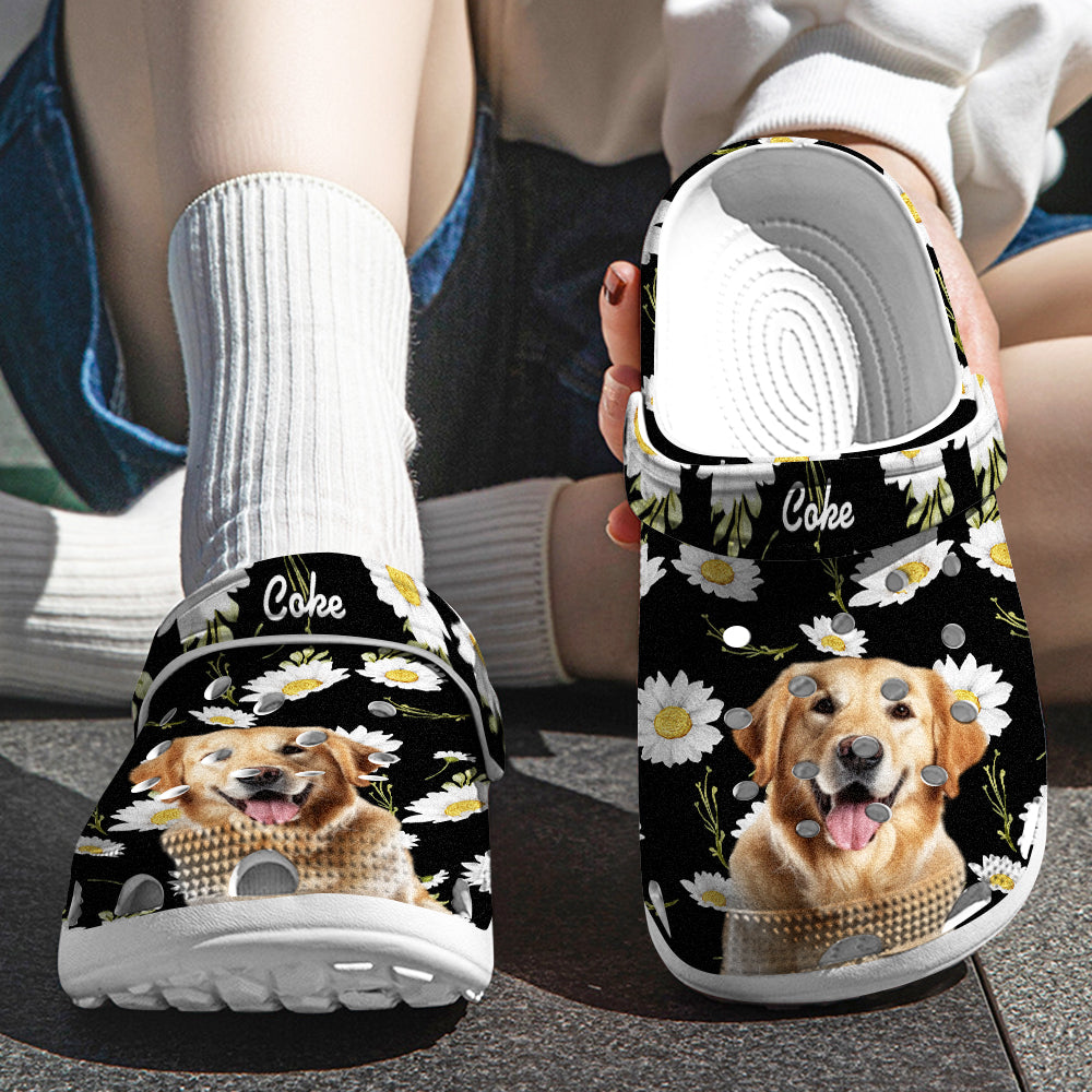 Personalized Dog Face Clog Slippers