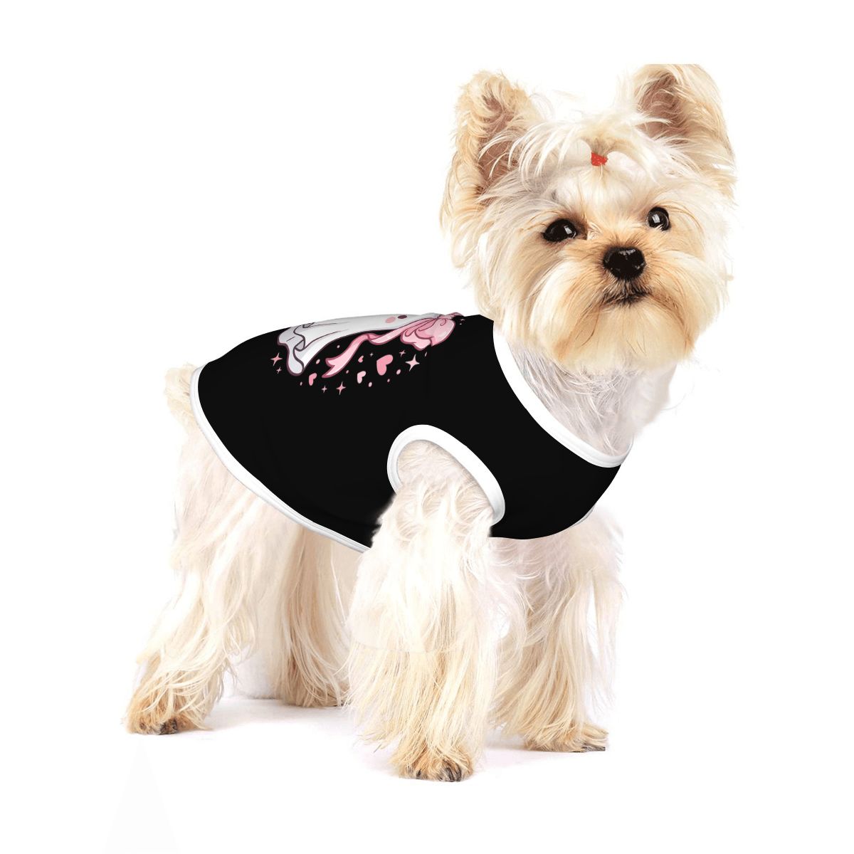 Pink Bow Ghost Small Dog Shirt