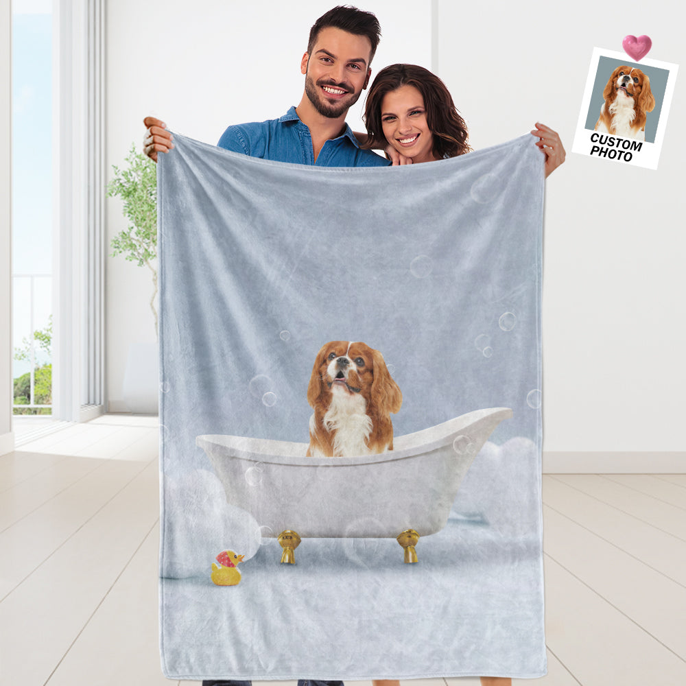 Custom Flannel Blanket – Personalized Dog Lover Gift