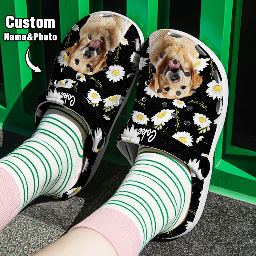 Personalized Dog Face Clog Slippers