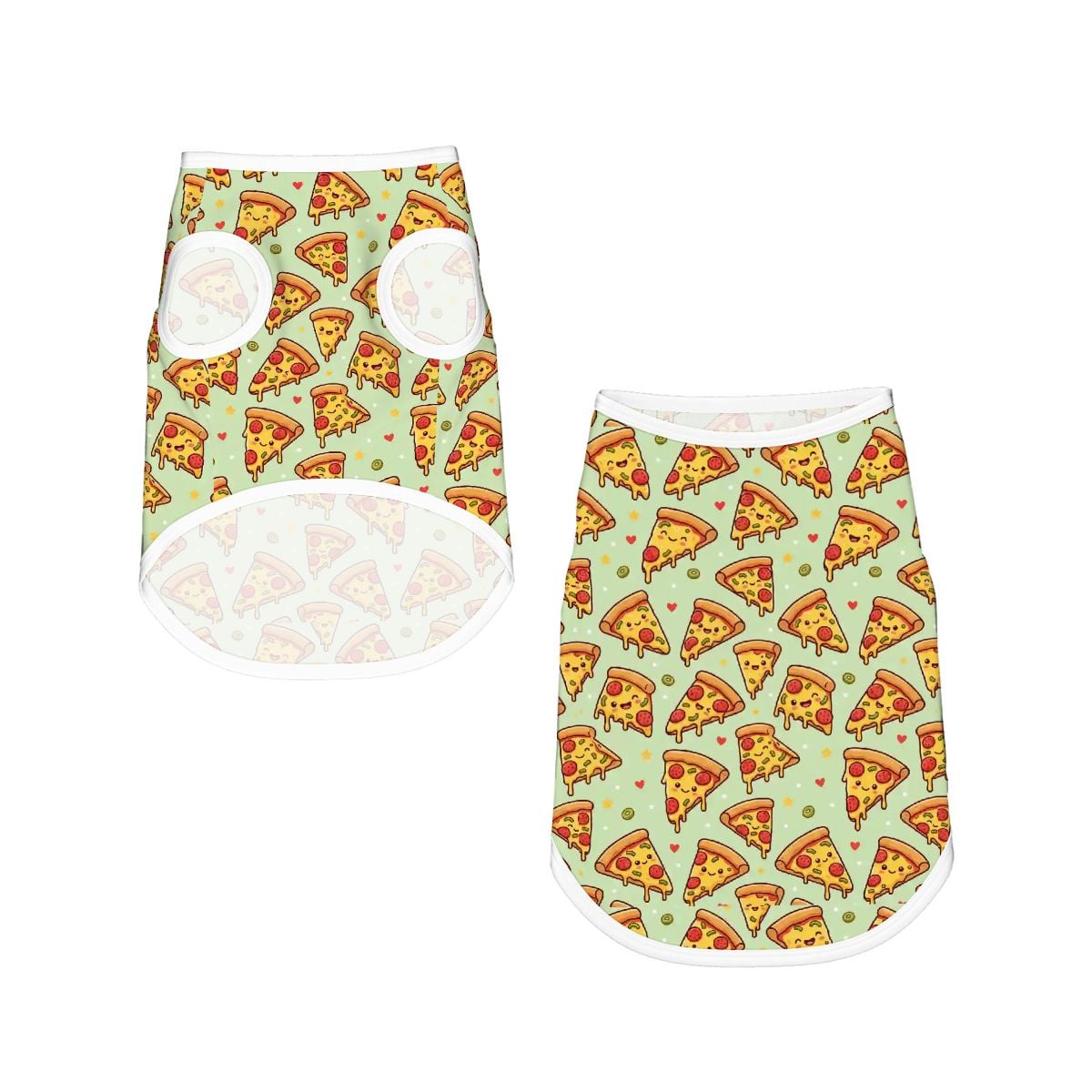 Happy Pizza Slices Small Dog Shirt