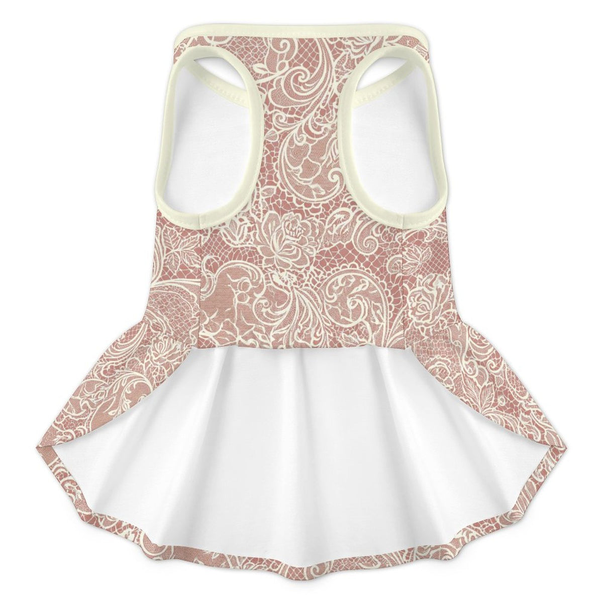 Vintage Floral Lace Large Dog Ruffle Dog Dress