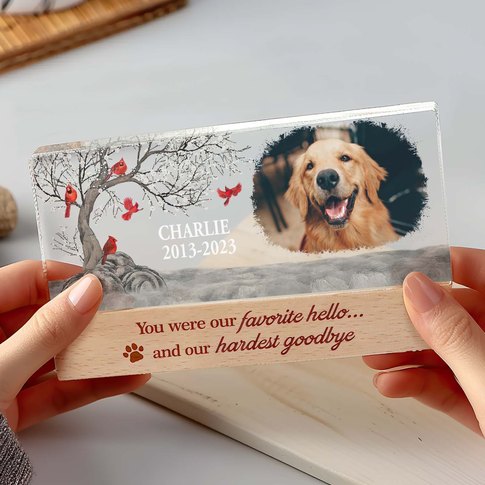 Personalized Dog Photo Night Light
