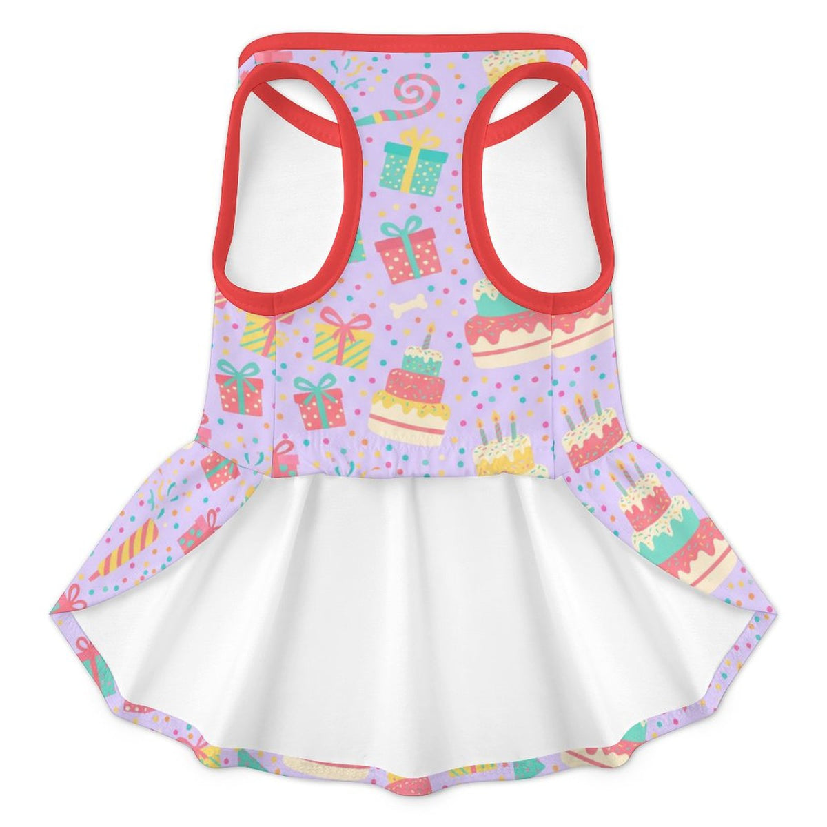 Birthday Cake Party Small Dog Ruffle Dog Dress
