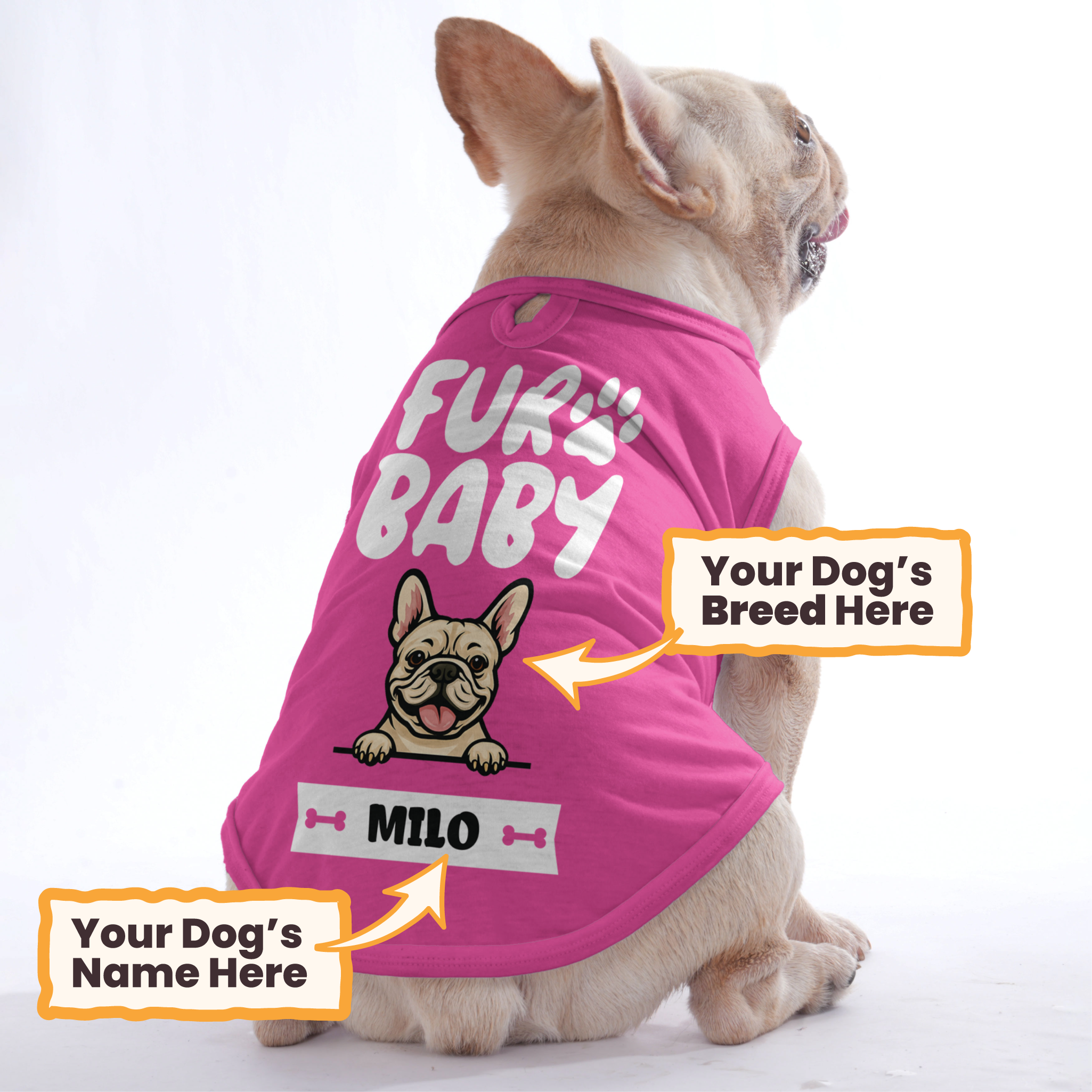 Fur Baby – Personalized Shirt with Your Dog’s Name and Breed – Dog Shirt