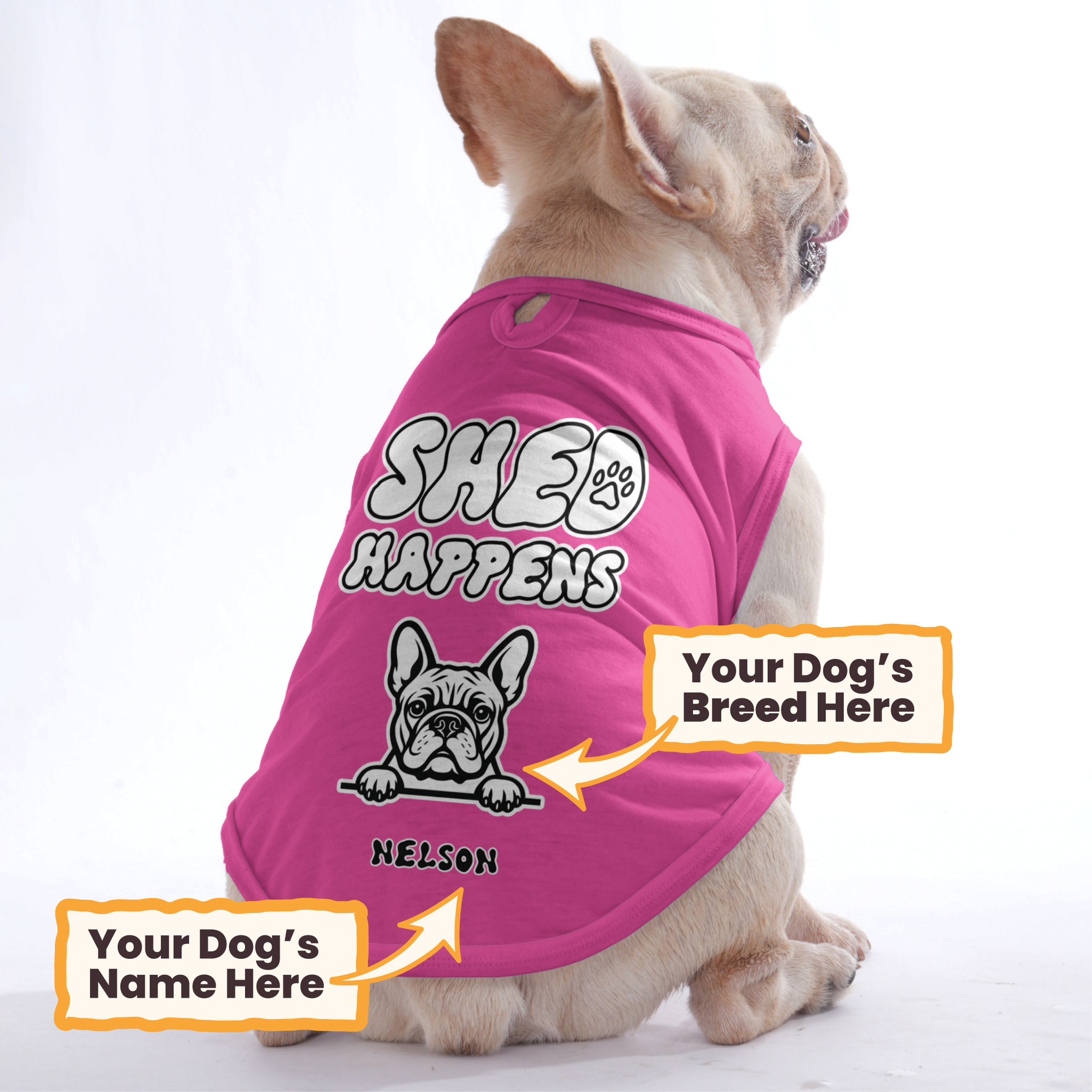 Shed Happens – Personalized Shirt with Your Dog’s Name and Breed – Dog Shirt