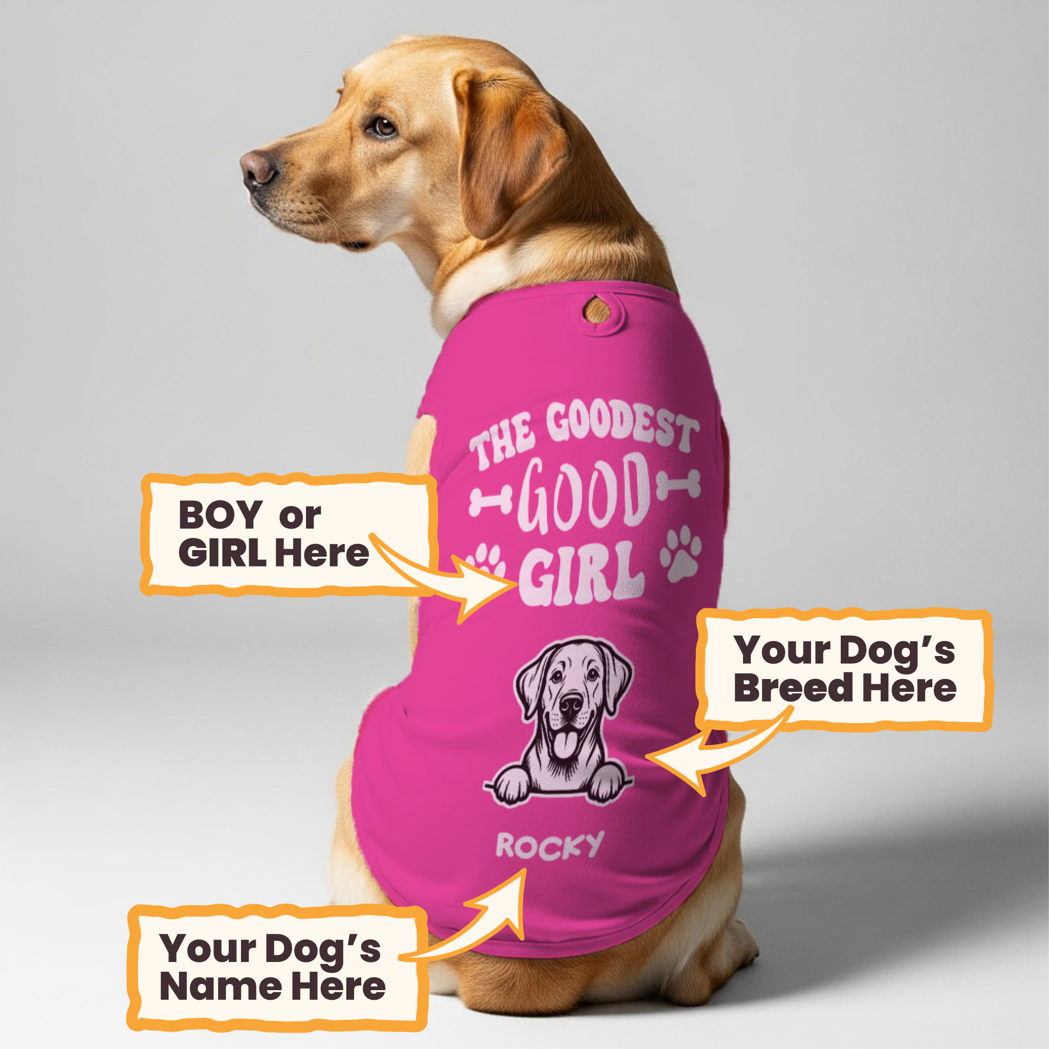 The Goodest Good Girl – Personalized Shirt with Your Dog’s Name and Breed – Dog Shirt