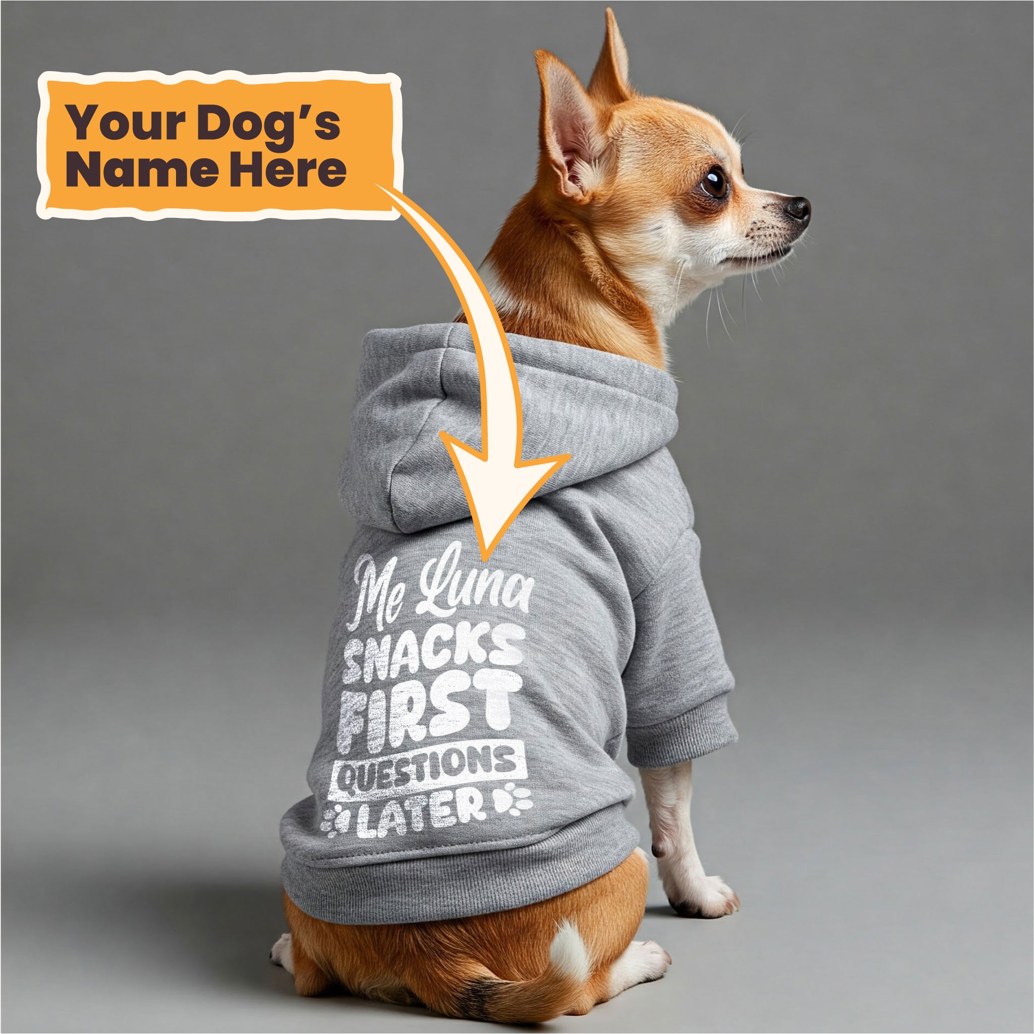 Me Luna - personalized hoodie with your dog name – dog hoodie – dog clothes