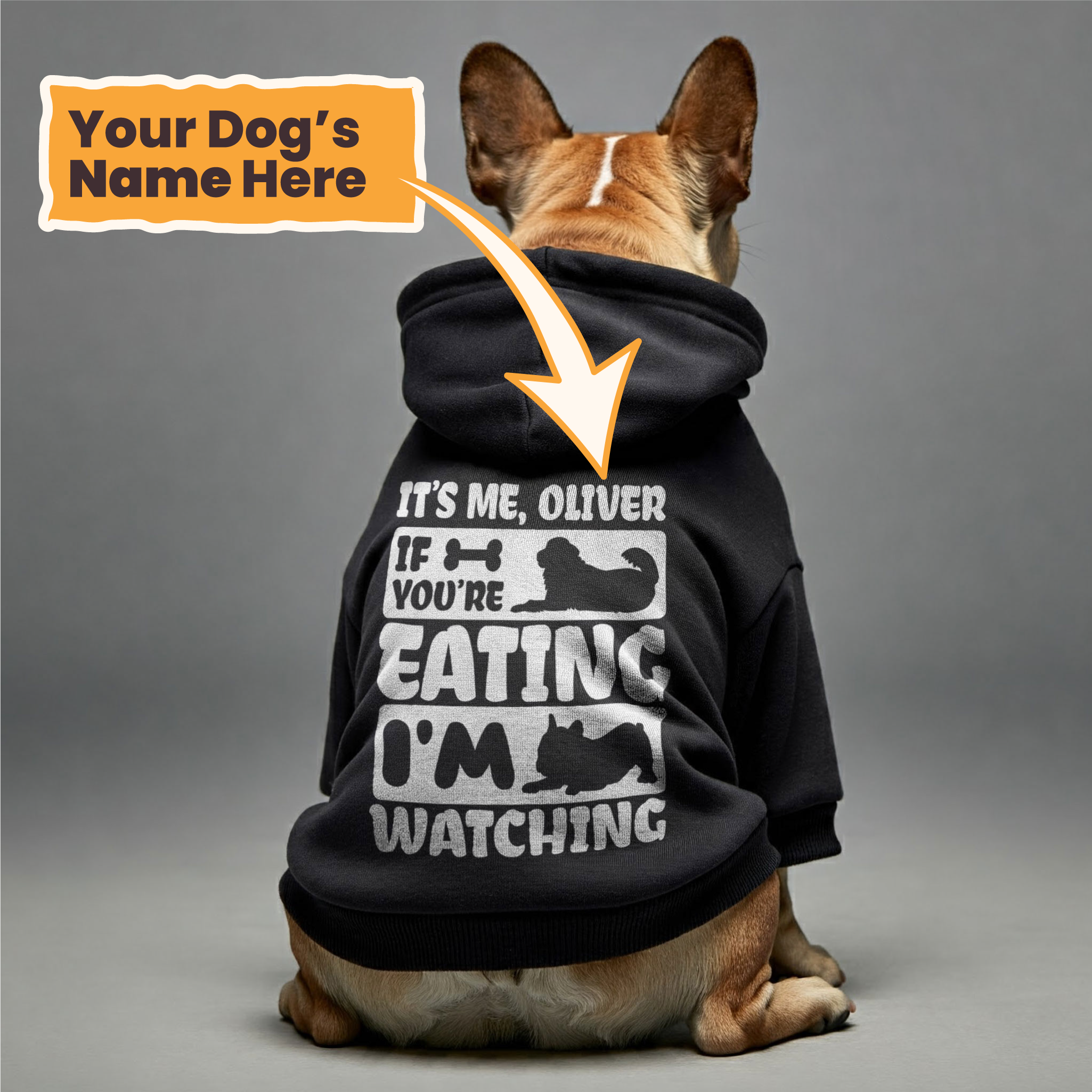 I'm watching - personalized hoodie with your dog name – dog hoodie – dog clothes