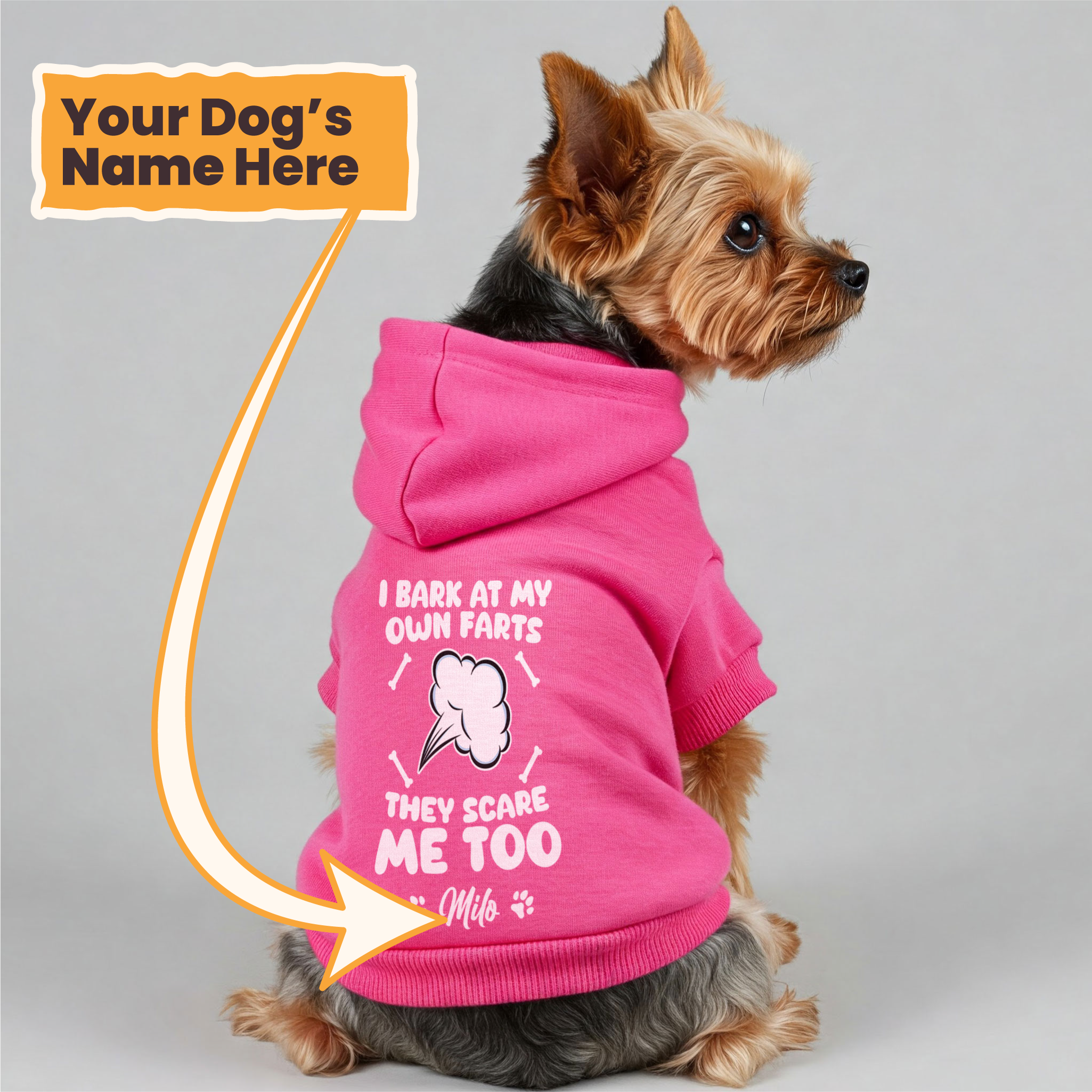 I bark at my own farts… they scare me too - personalized hoodie with your dog name – dog hoodie – dog clothes