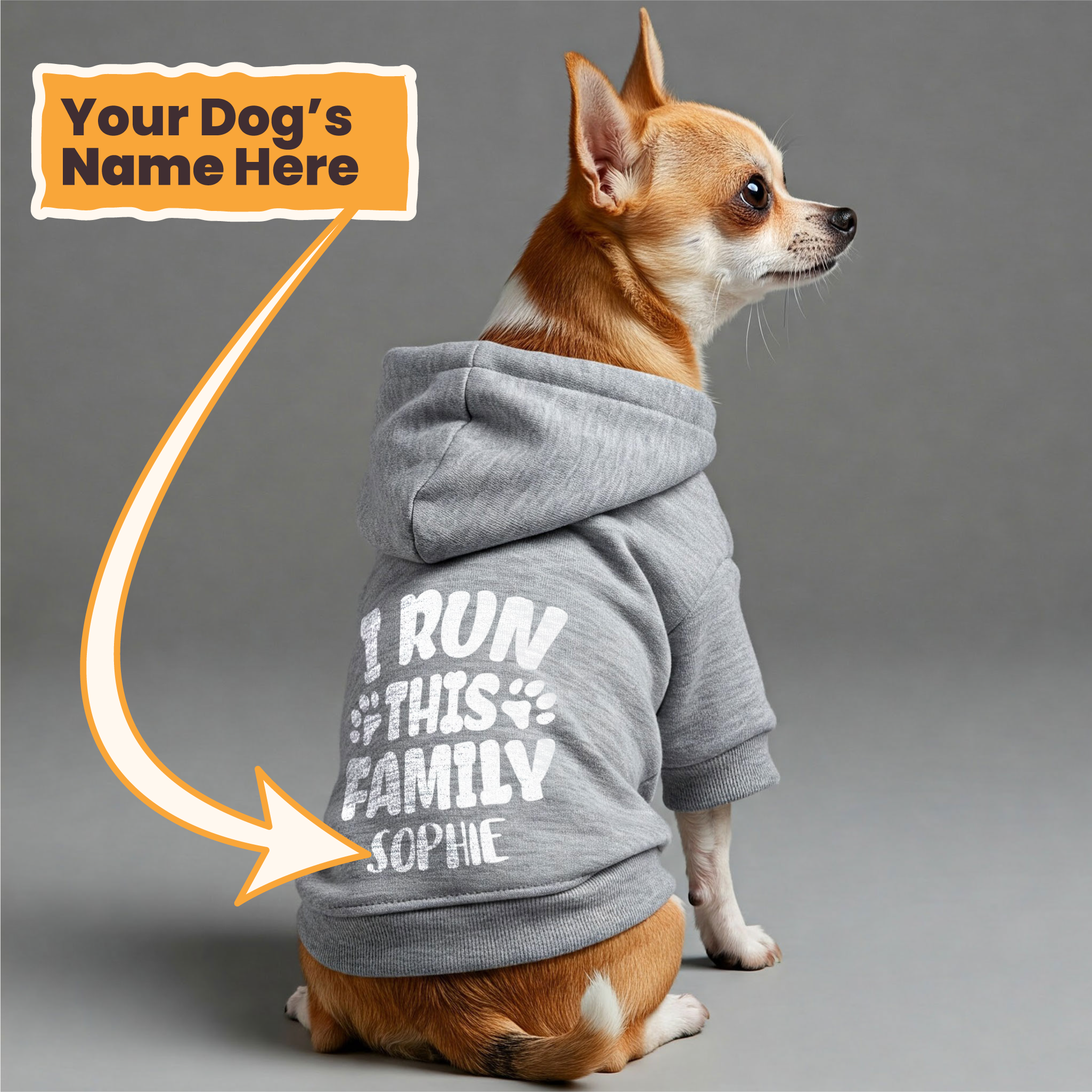 I Run This Family - personalized hoodie with your dog name – dog hoodie – dog clothes