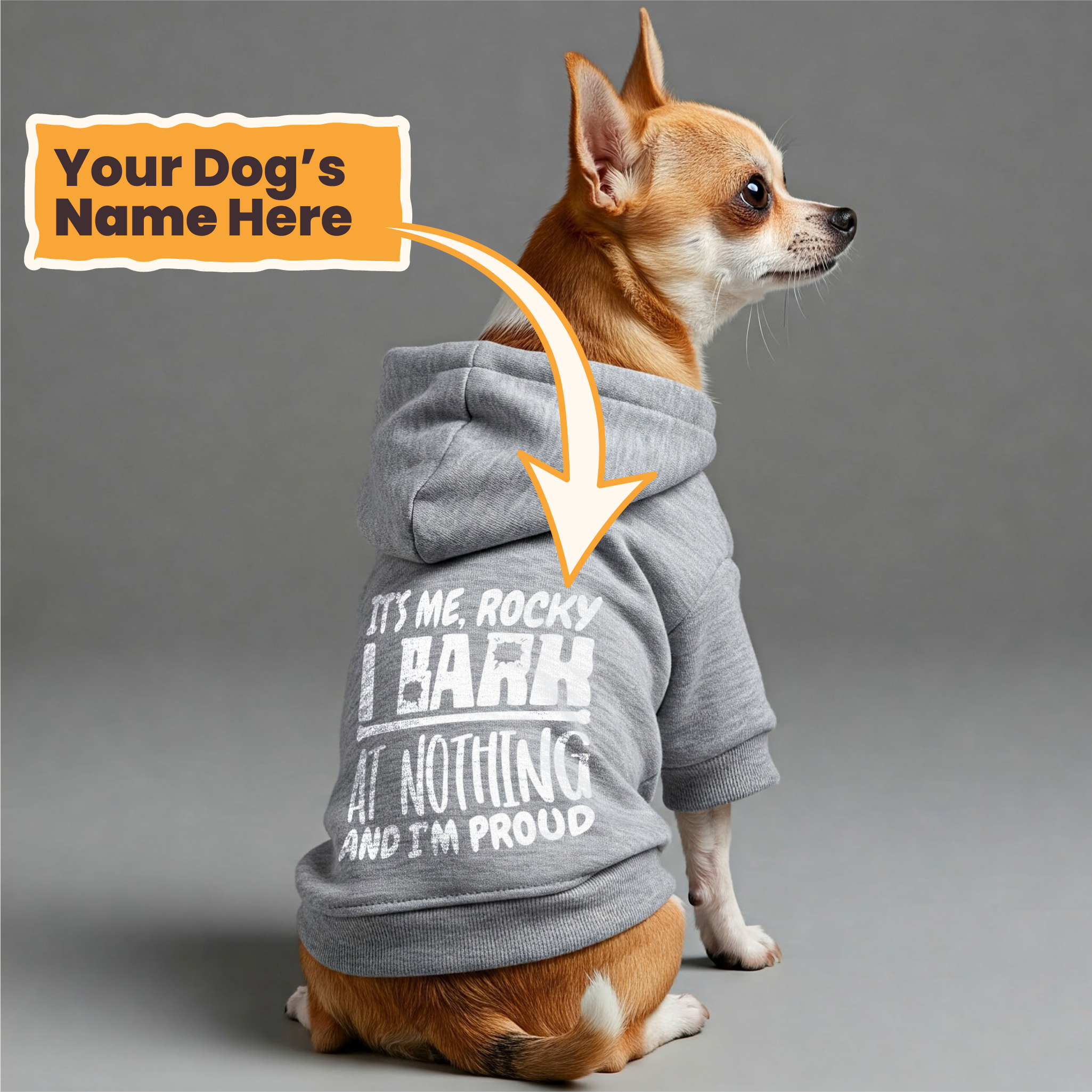 It’s me, Rocky. I bark at nothing, and I’m proud - personalized hoodie with your dog name – dog hoodie – dog clothes