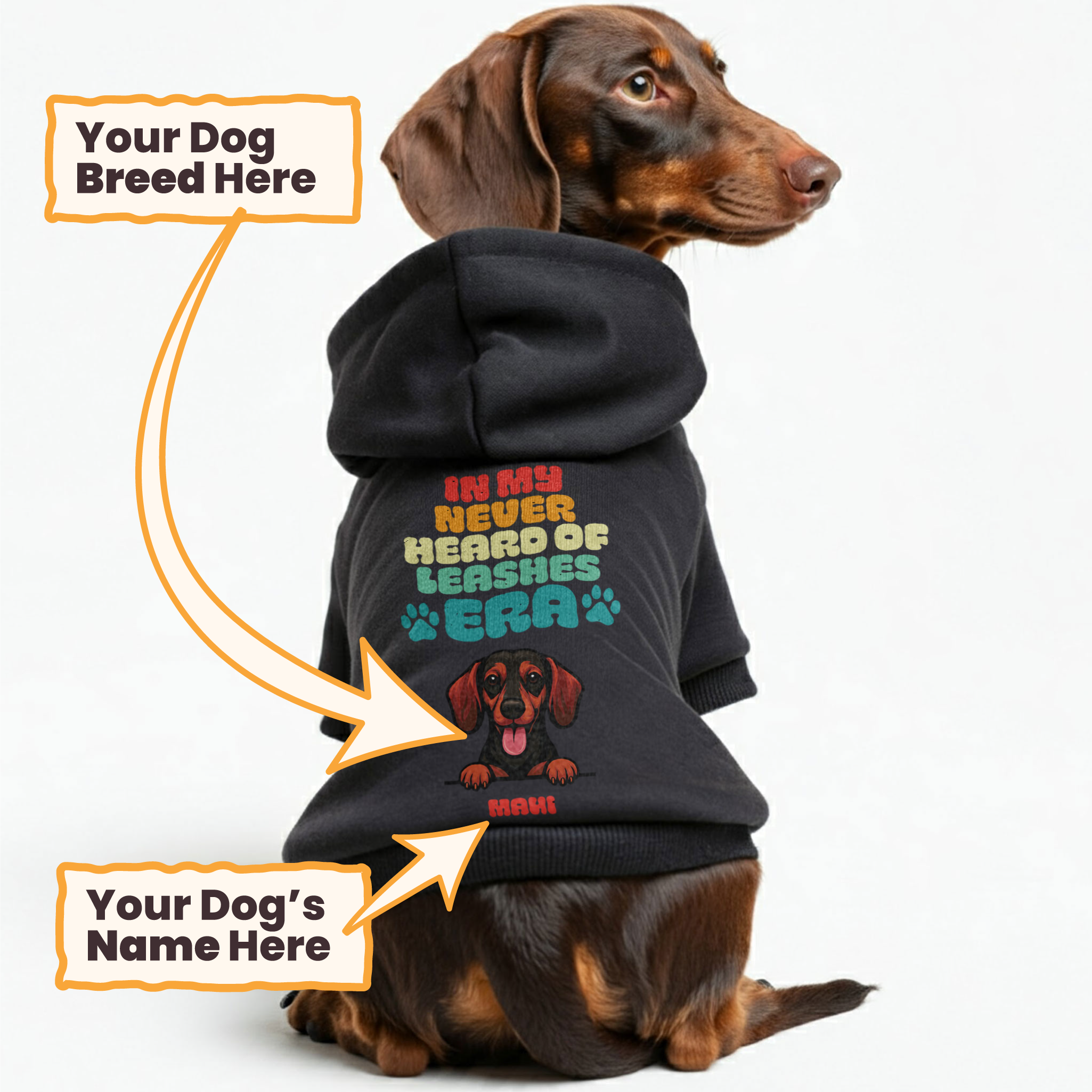 Leaches ERA - personalized hoodie with your dog’s name and breed – dog hoodie – dog clothes