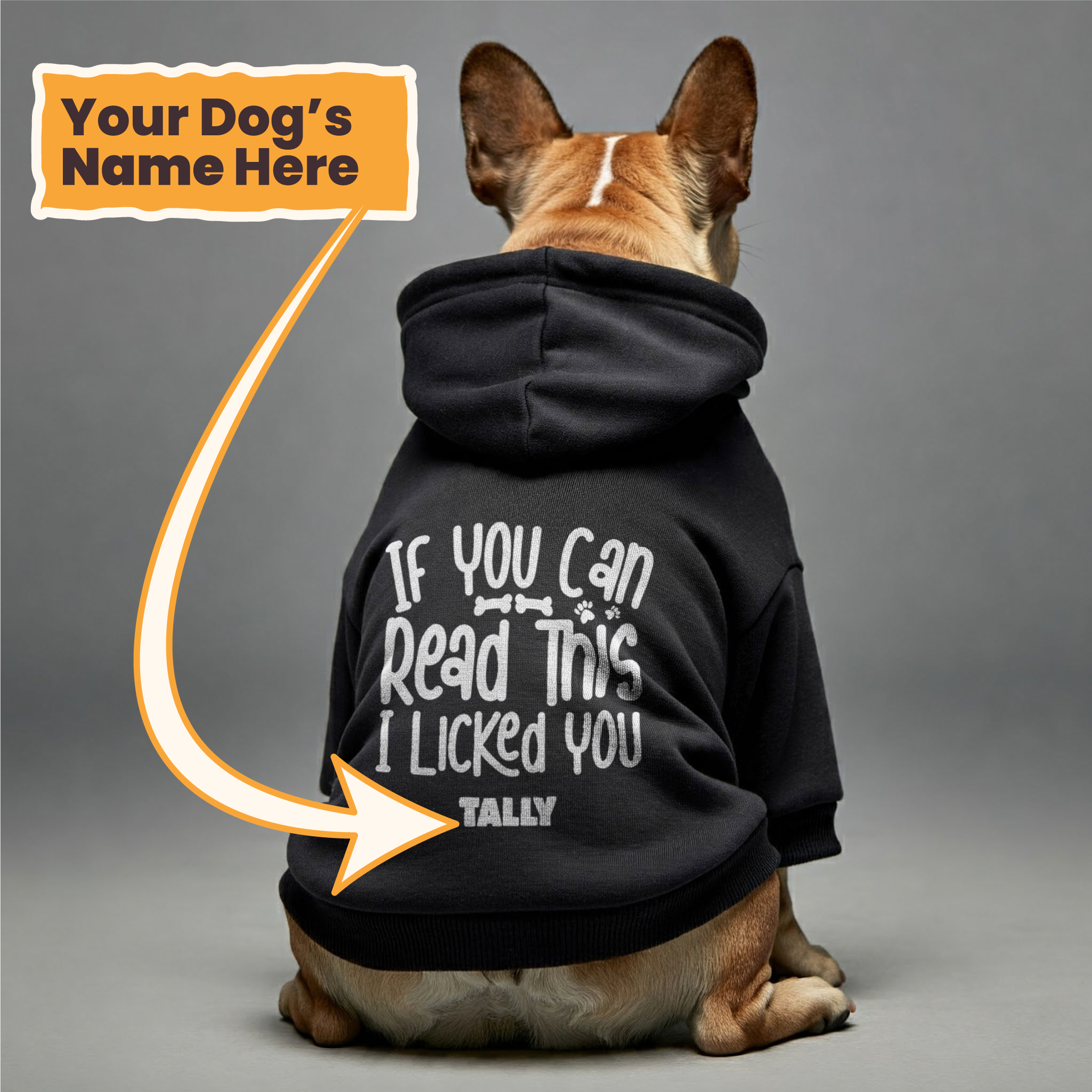 If You Can Read This, I Licked You - personalized hoodie with your dog name – dog hoodie – dog clothes