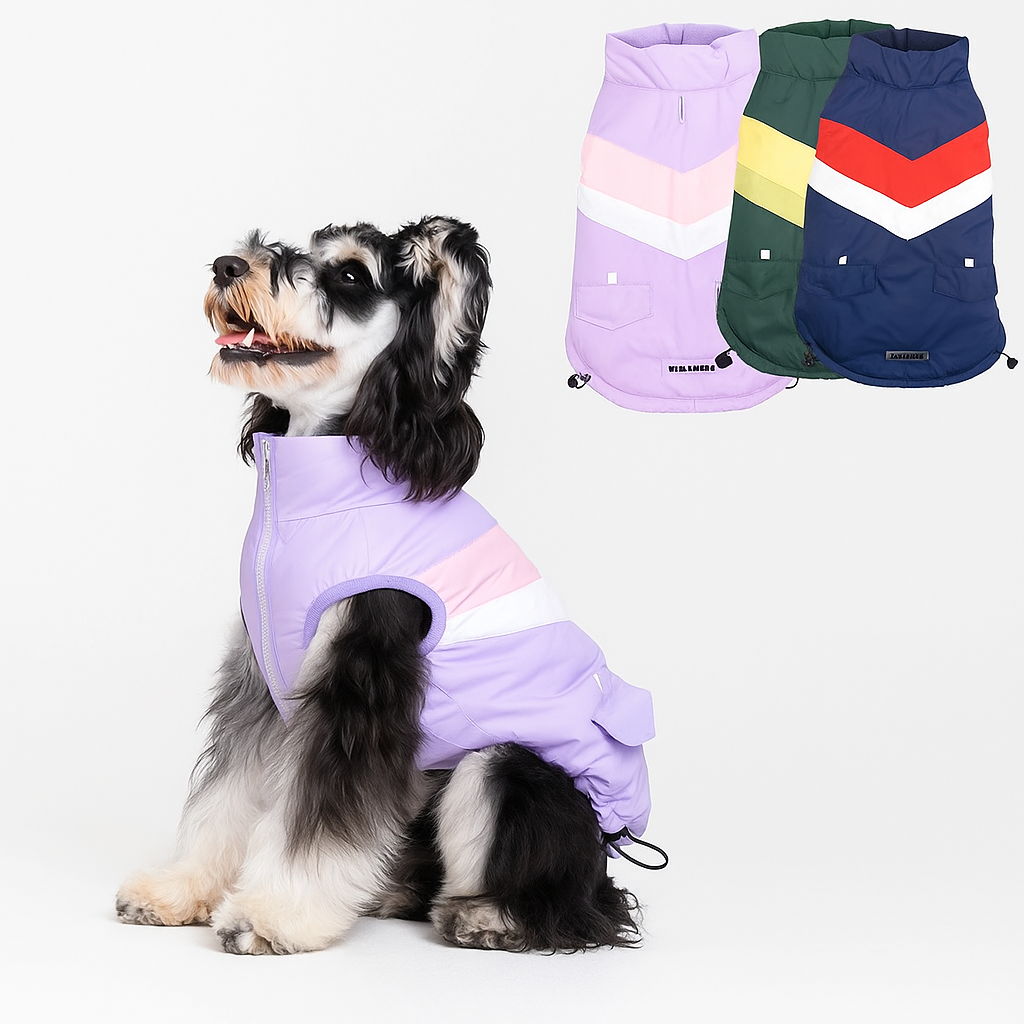 cozy dog coat with fleece lining