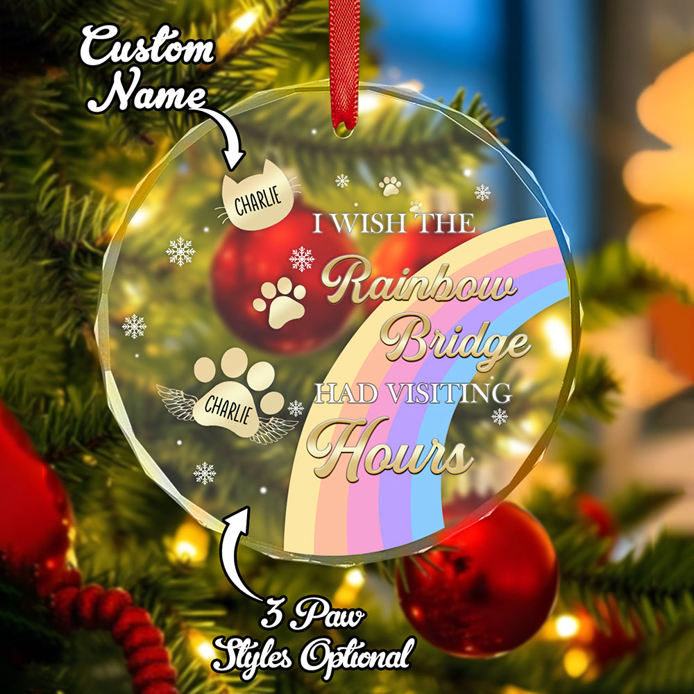 Personalized Dog Memorial Glass Ornament