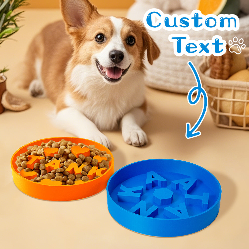 Personalized Slow Feeder Dog Bowl