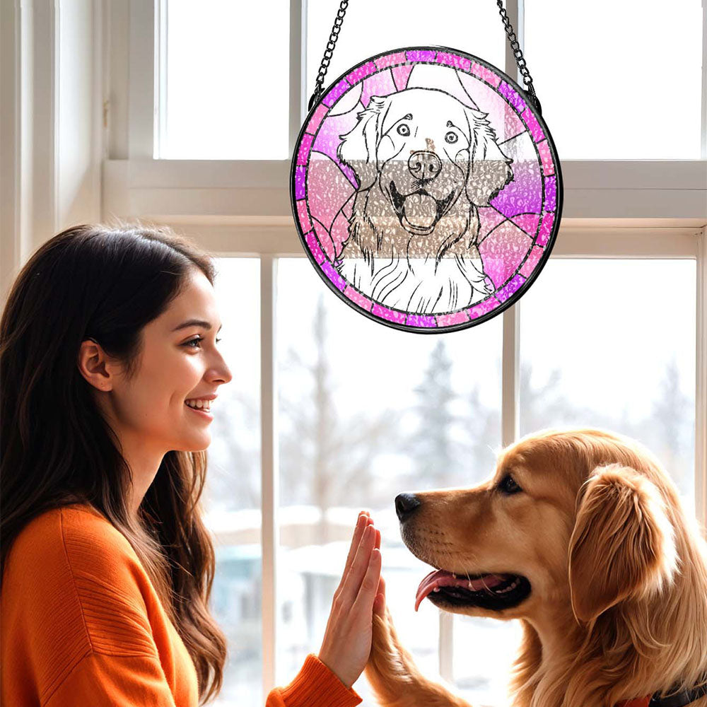 Pet Memorial Suncatcher – Sympathy Gift for Dog & Cat Lovers