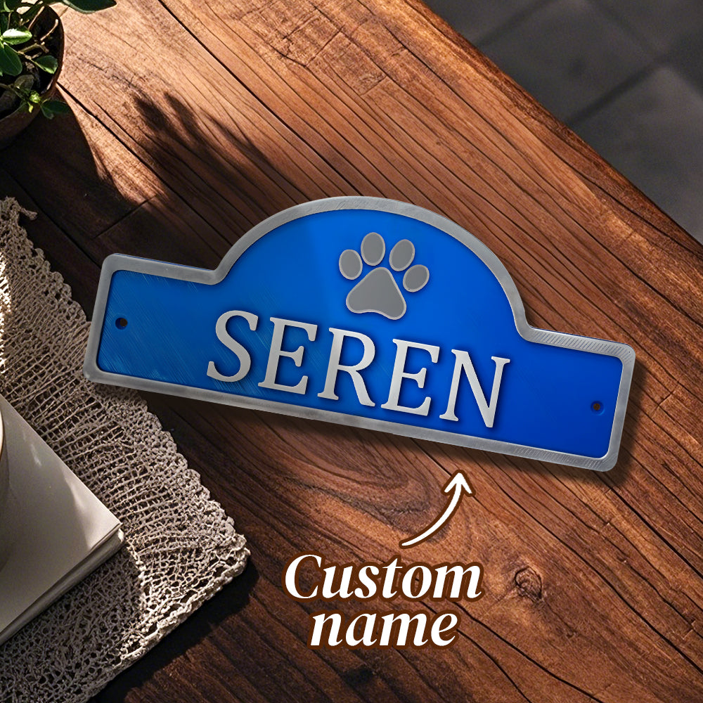 Personalized 3D Dog & Cat Door Sign – Custom Pet Name Plaque