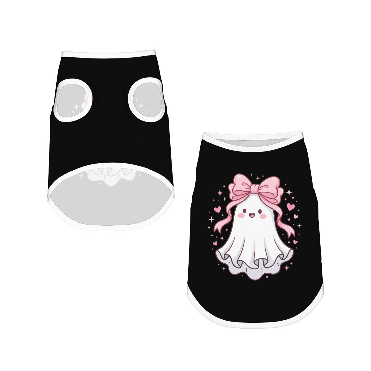 Pink Bow Ghost Small Dog Shirt