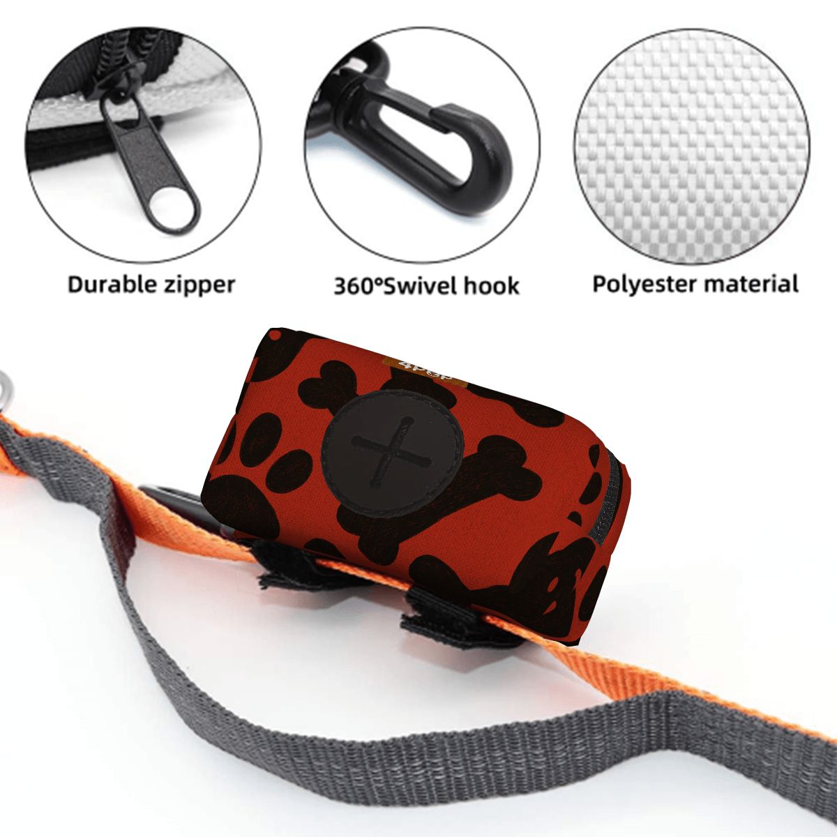 Daisy - Dog Poop Bag Holder  | Leash Attachment