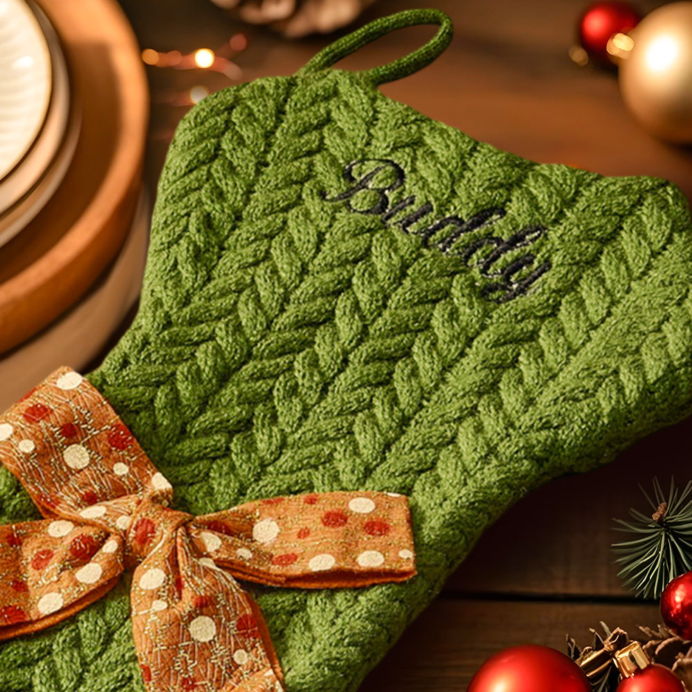 Personalized Dog Bone Christmas Stocking – Custom Holiday Gift for Pets